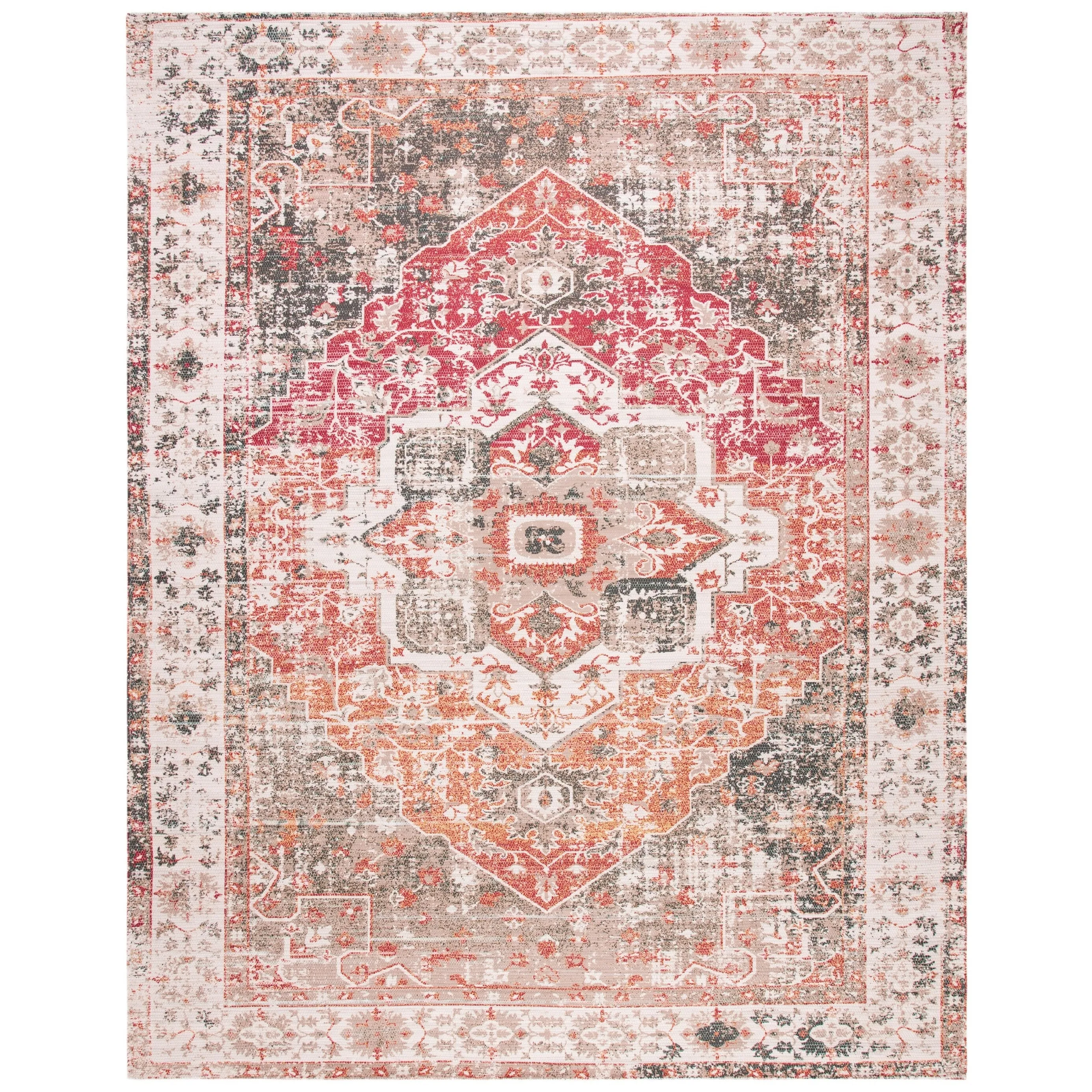 SAFAVIEH Handmade Saffron Ashlynn Traditional Oriental Distressed Cotton Rug