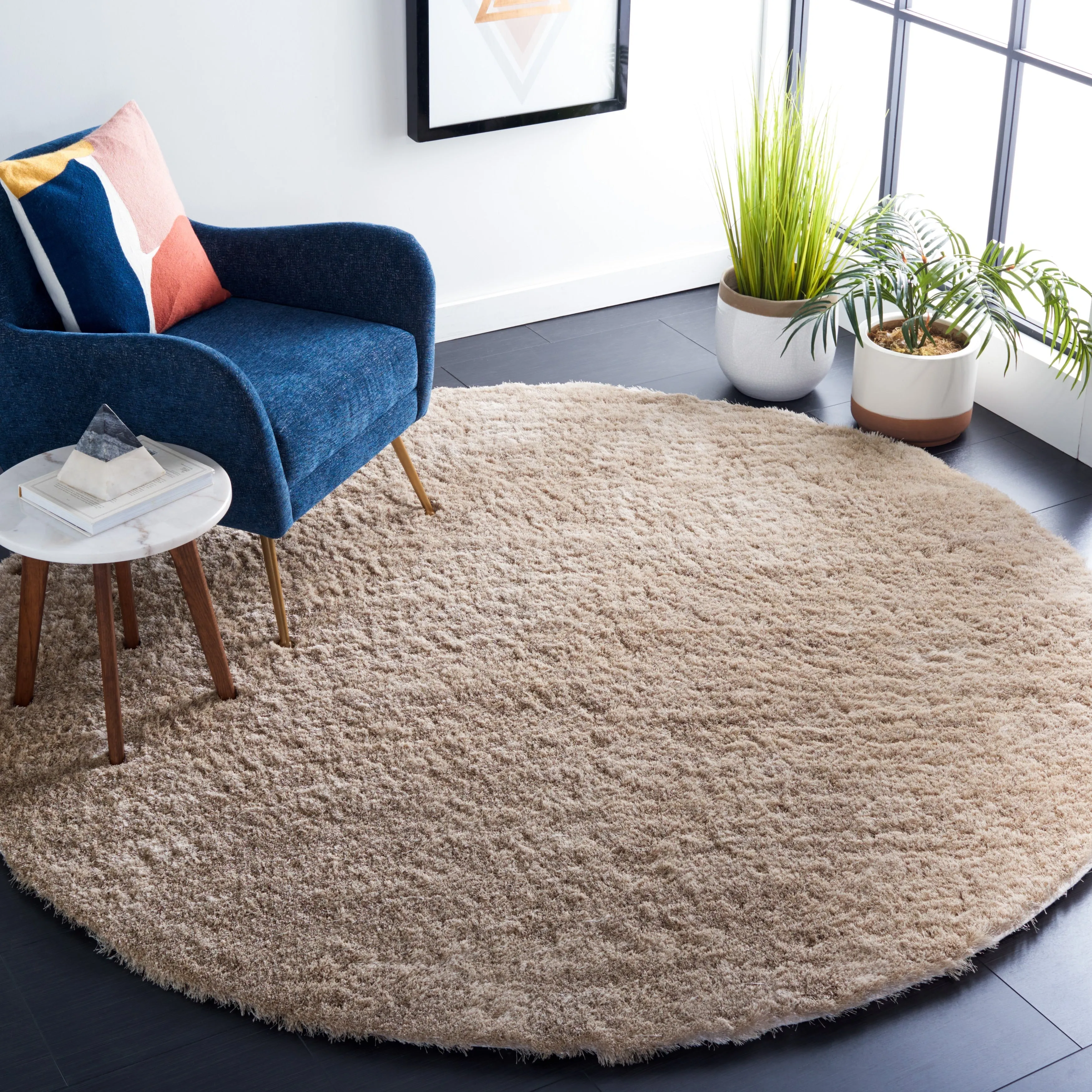 SAFAVIEH Handmade Shag Brooklyn Shag 2-inch Thick Rug