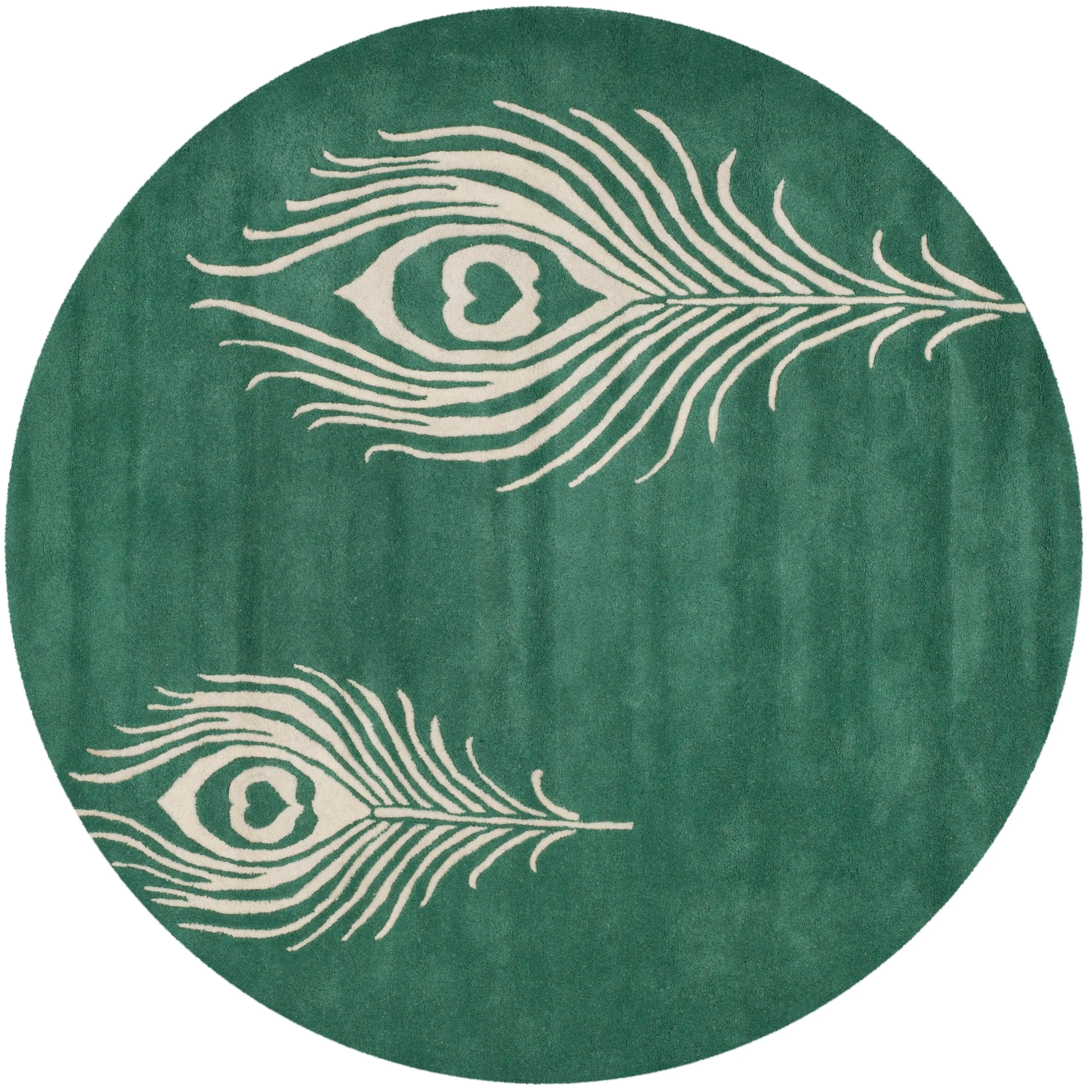 SAFAVIEH Handmade Soho Alyse Peacock Feather N.Z. Wool Rug