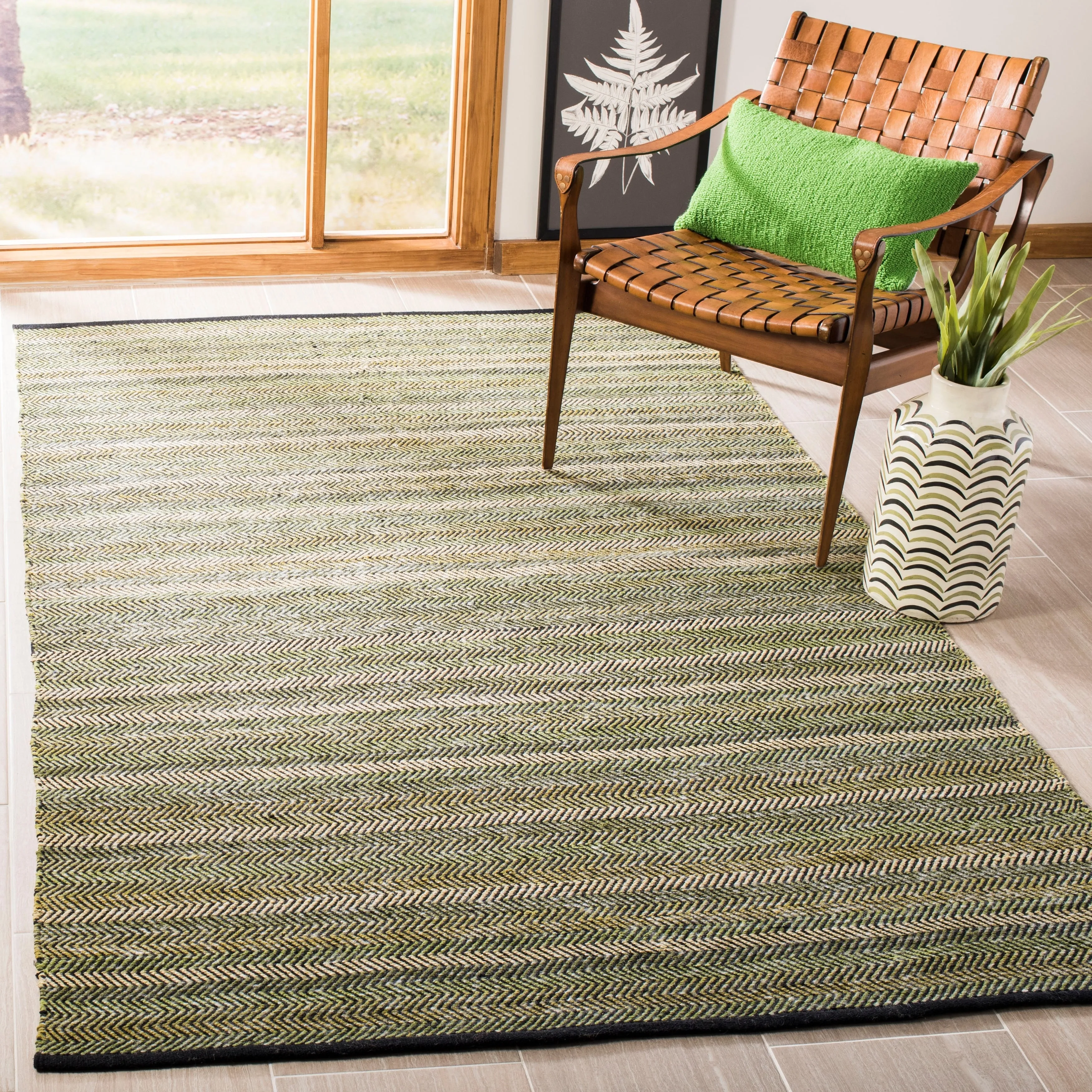 SAFAVIEH Handmade Striped Kilim Jenelle Stripe Wool Rug