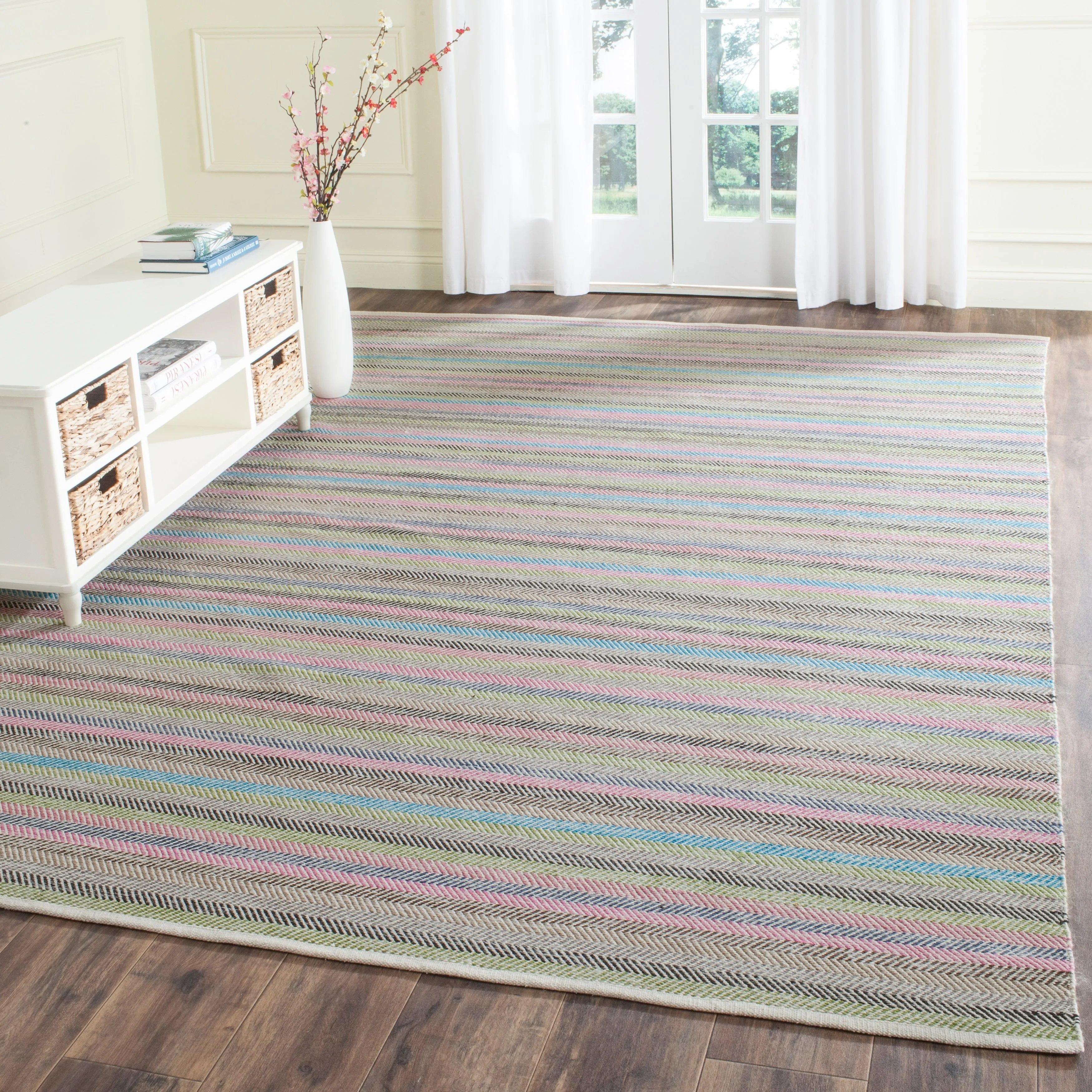 SAFAVIEH Handmade Striped Kilim Jenelle Stripe Wool Rug