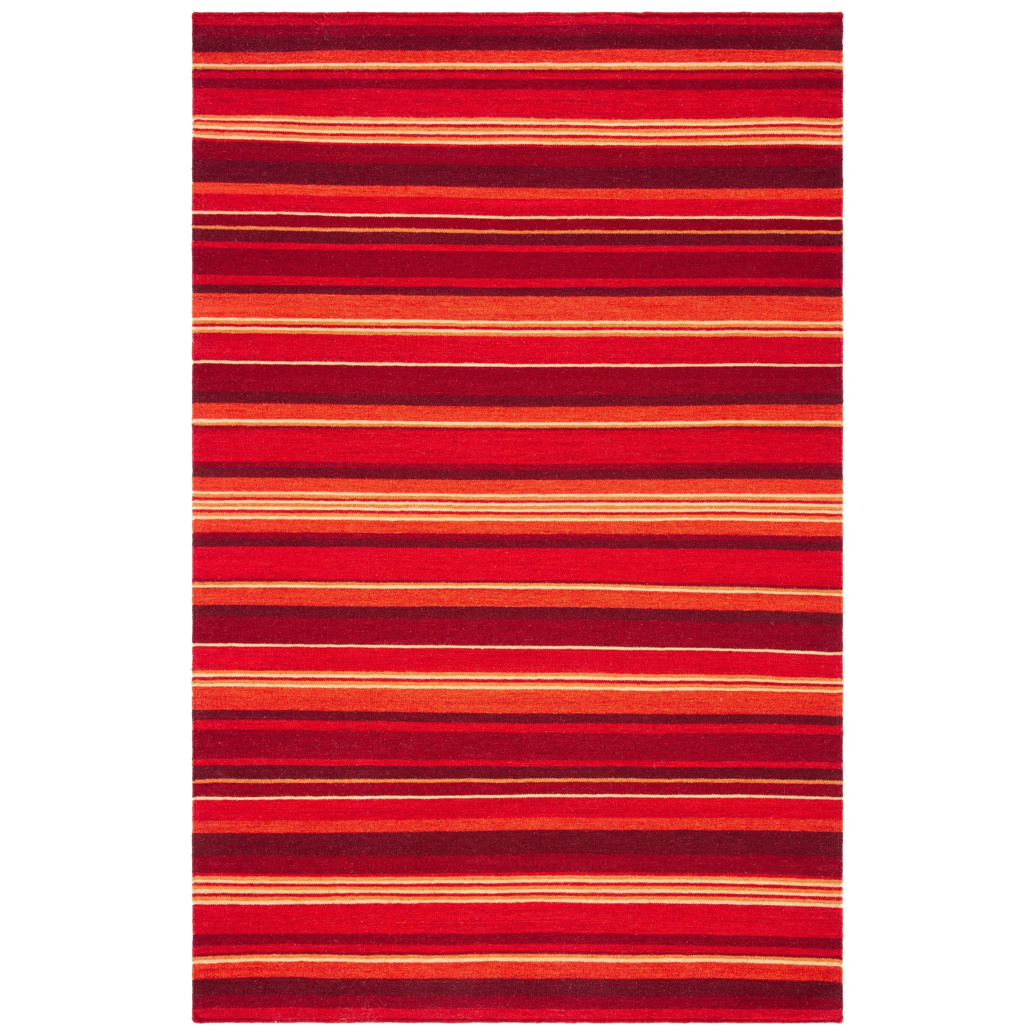 SAFAVIEH Handmade Striped Kilim Torrie Casual Wool Rug