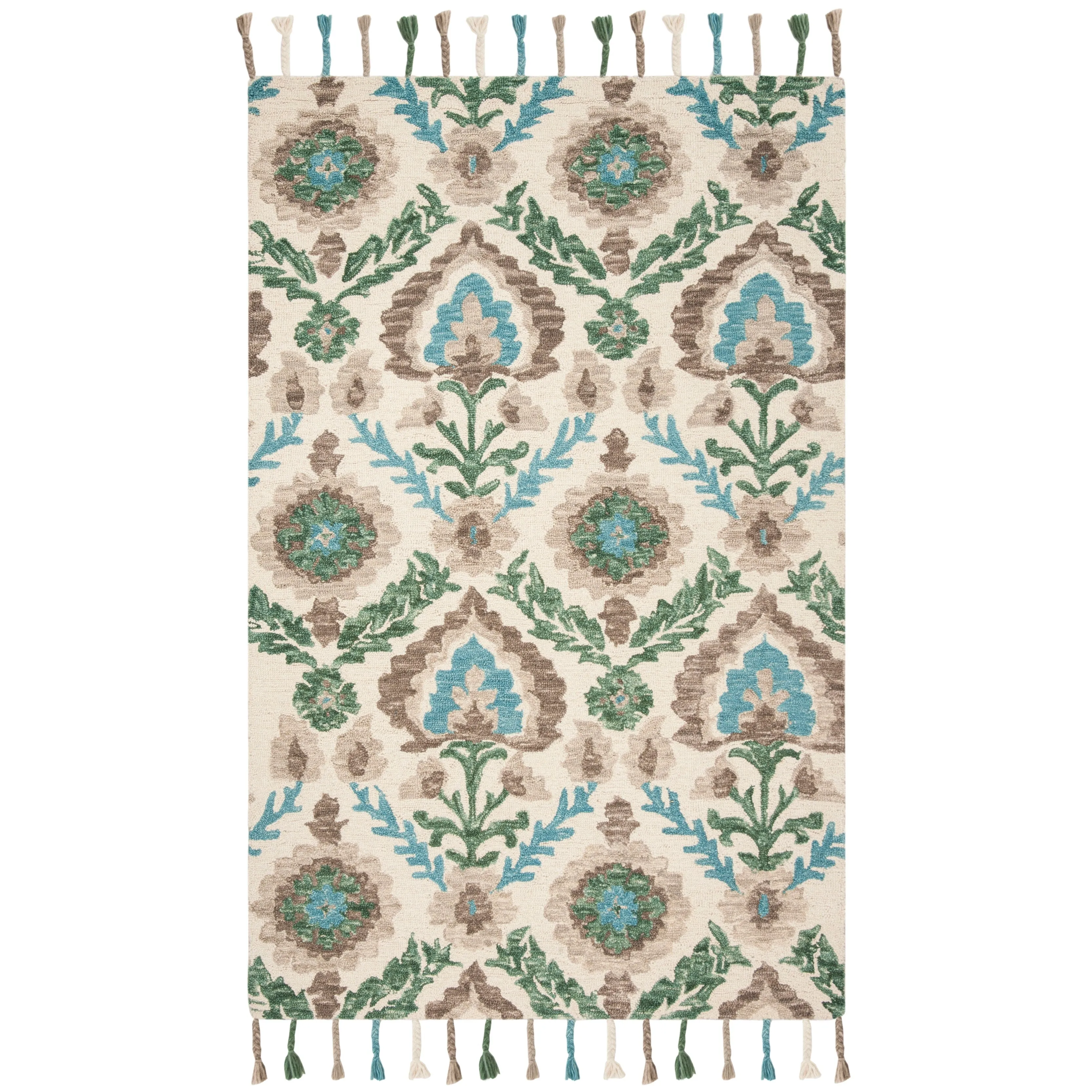 SAFAVIEH Handmade Suzani Buse Boho Tribal Wool Rug