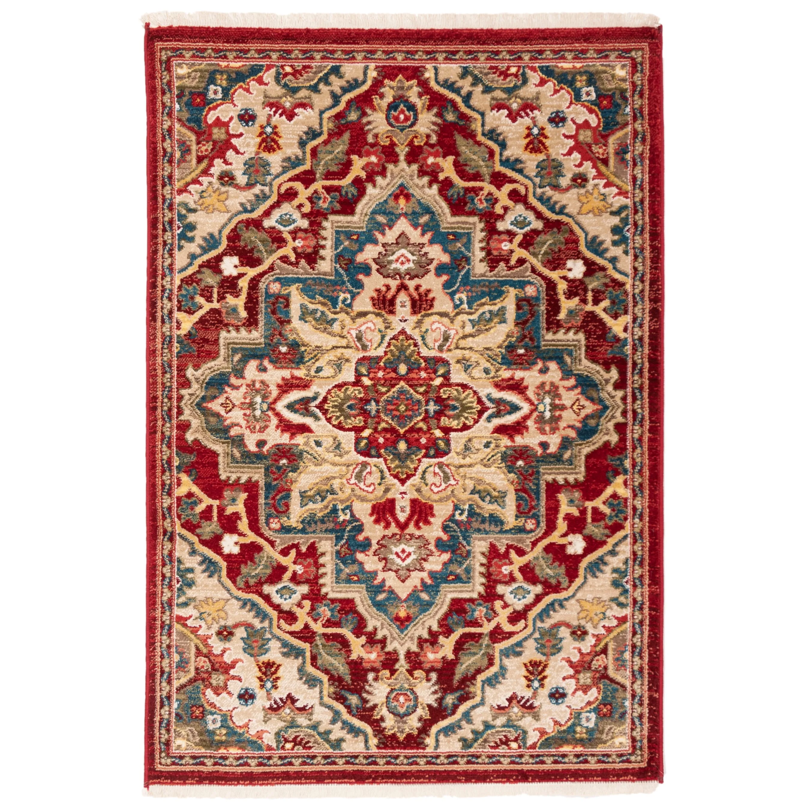 SAFAVIEH Kashan Cherrie Oriental Rug with Fringe