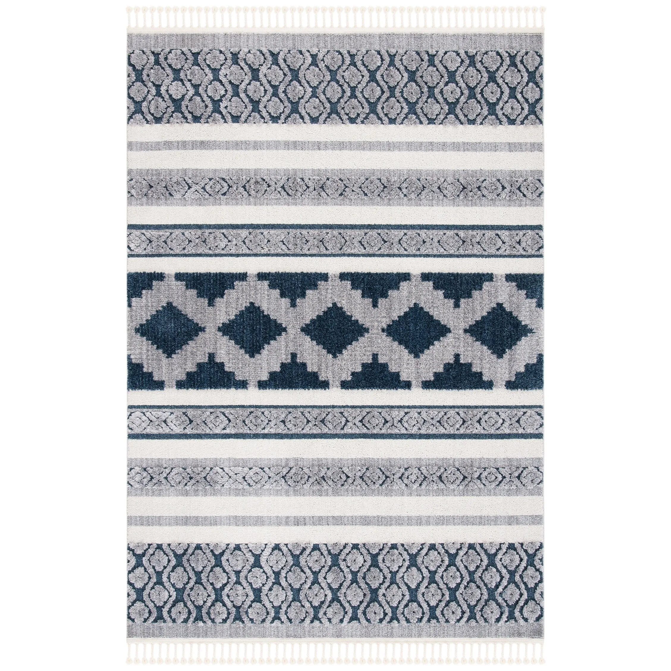 SAFAVIEH Marrakech Moroccan Madelene Boho Braided Tassel Area Rug