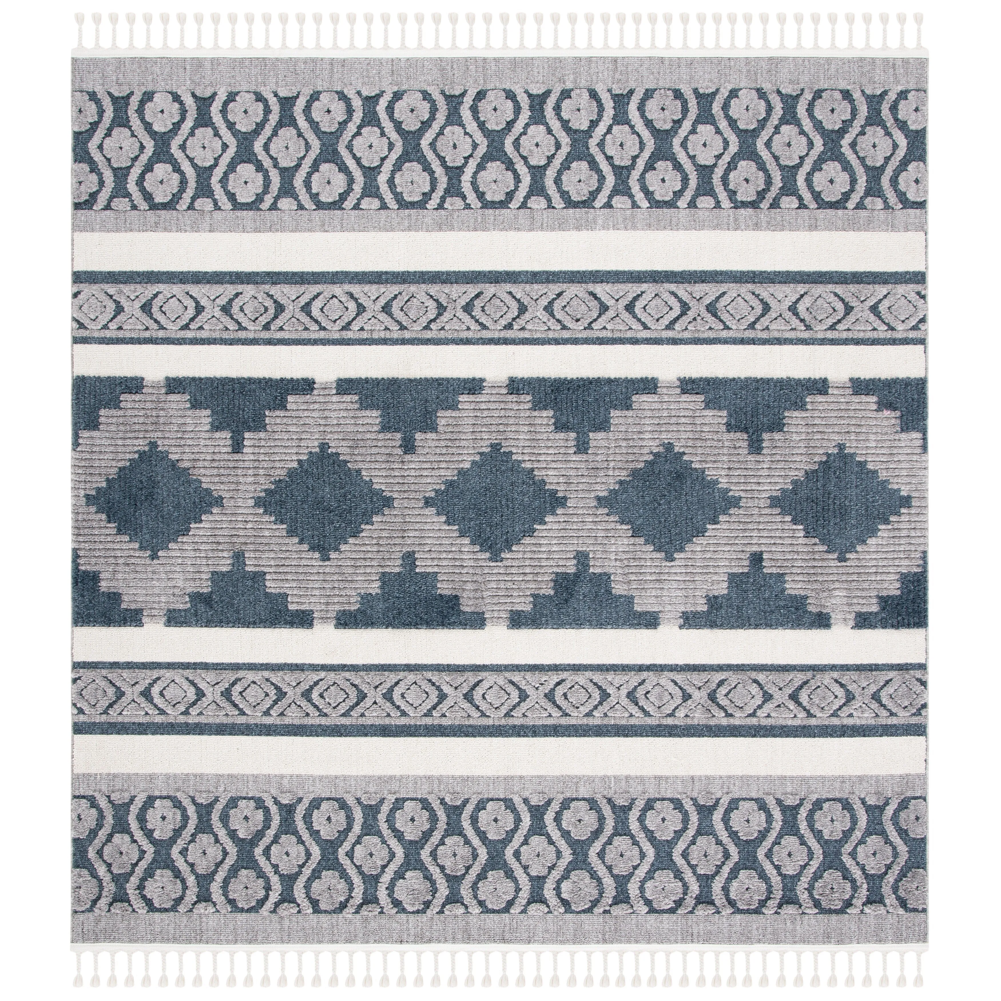 SAFAVIEH Marrakech Moroccan Madelene Boho Braided Tassel Area Rug