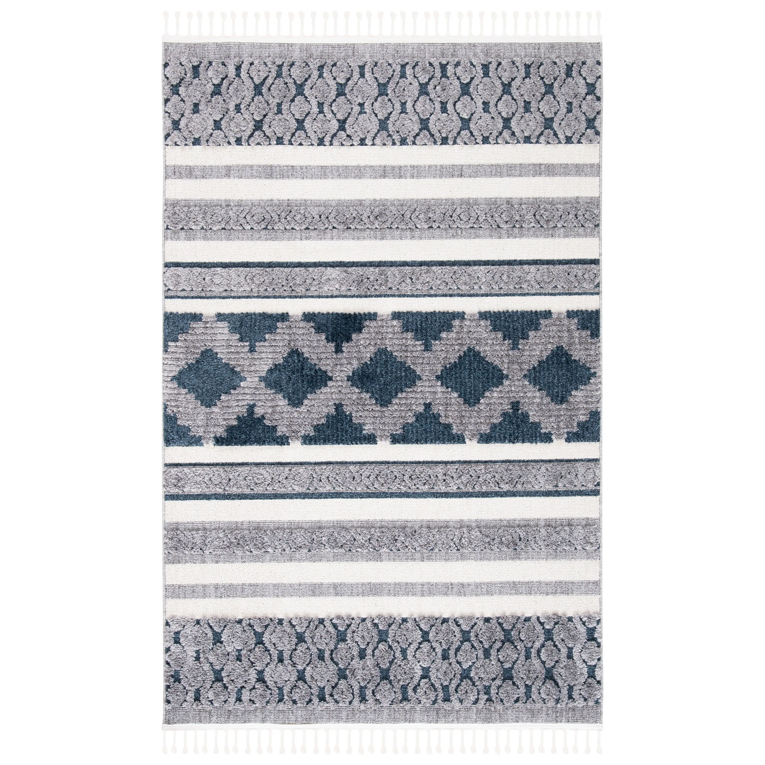 SAFAVIEH Marrakech Moroccan Madelene Boho Braided Tassel Area Rug