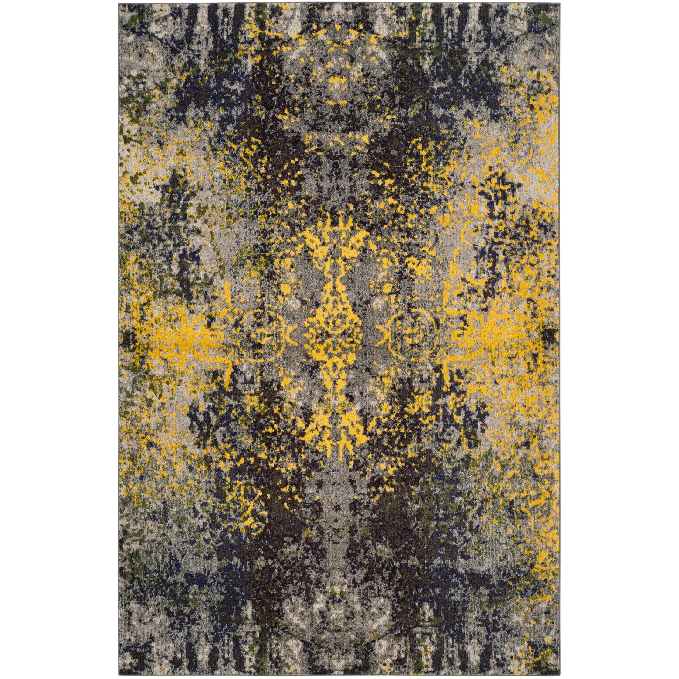 SAFAVIEH Monaco Aftina Abstract Grey Area Rug
