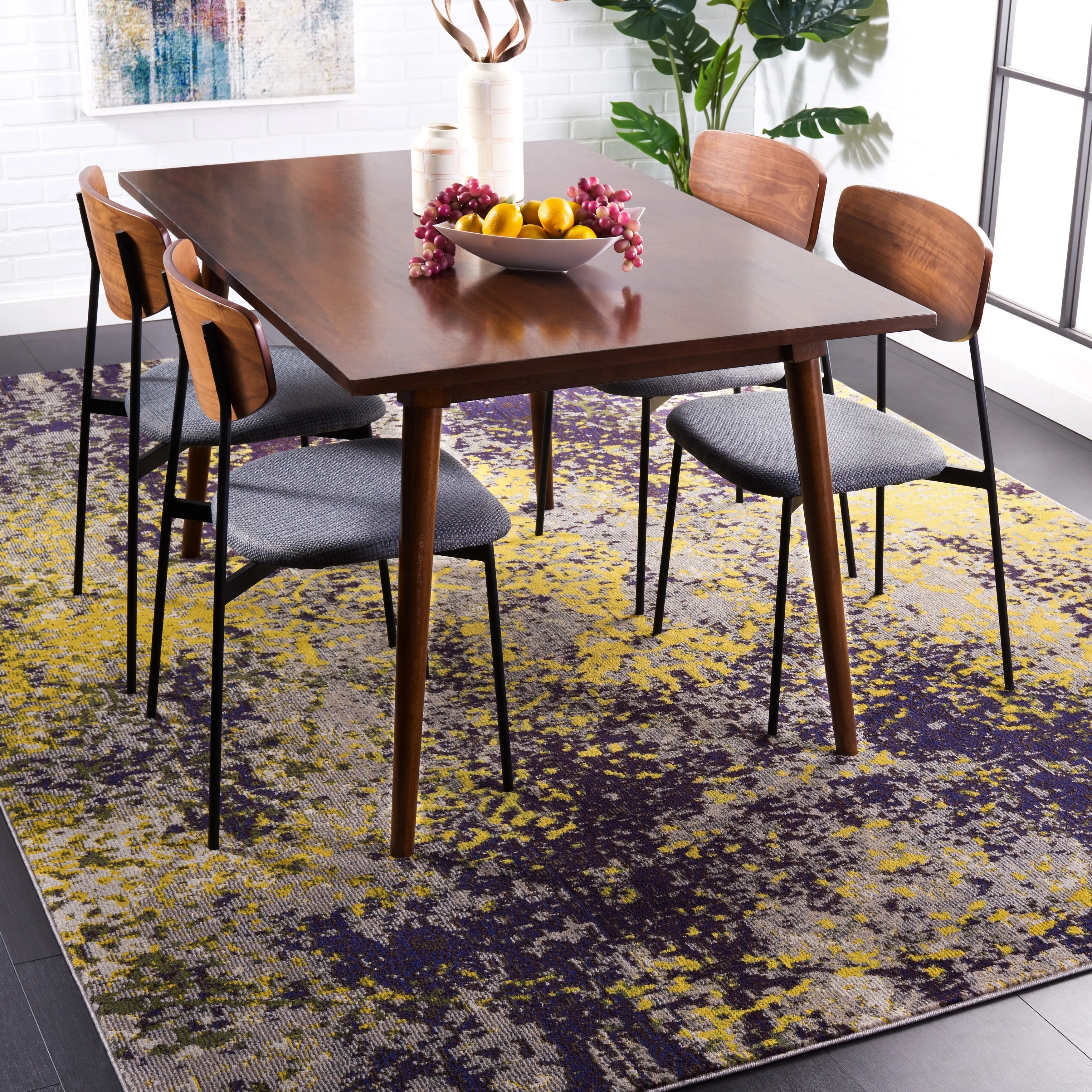 SAFAVIEH Monaco Aftina Abstract Grey Area Rug