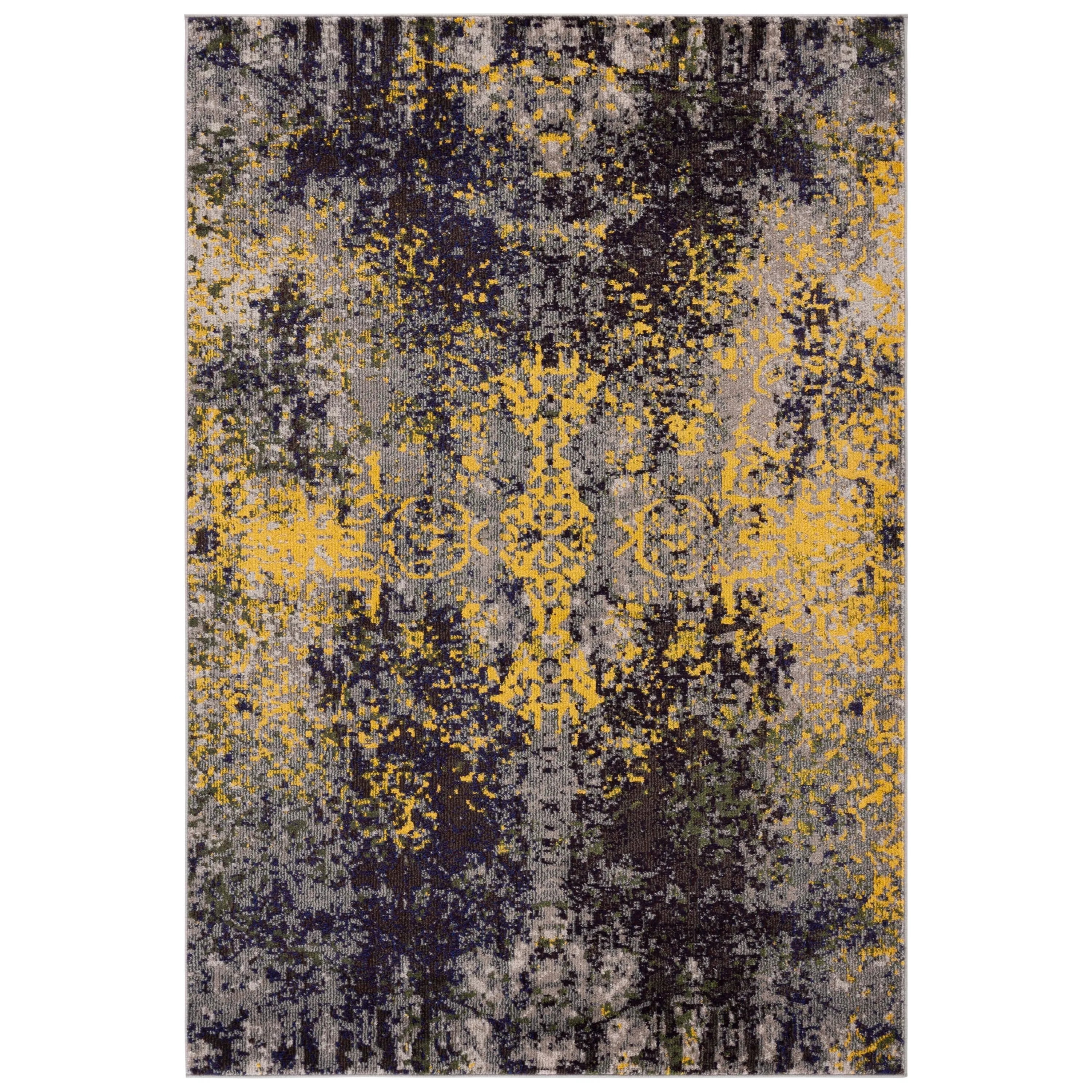 SAFAVIEH Monaco Aftina Abstract Grey Area Rug
