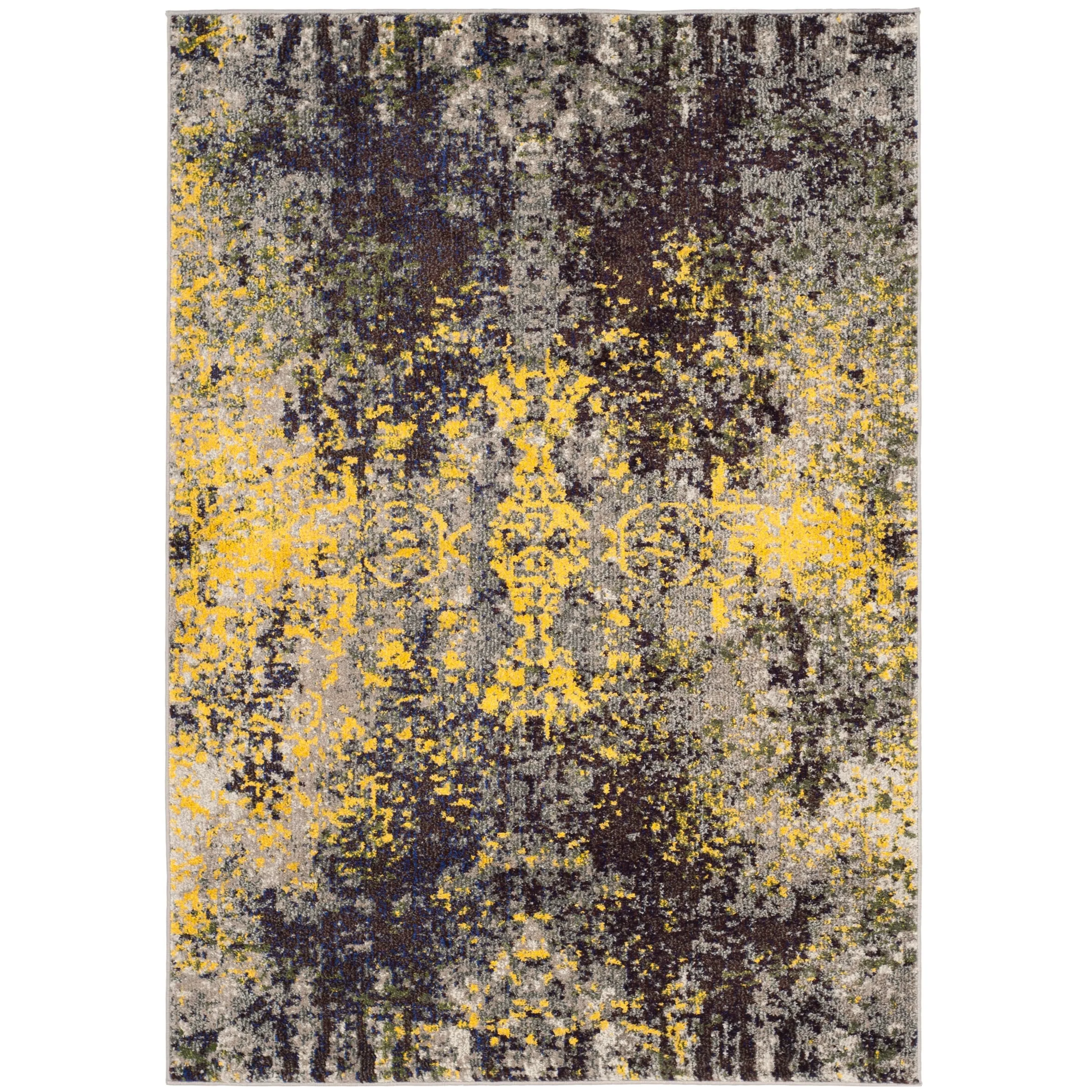SAFAVIEH Monaco Aftina Abstract Grey Area Rug