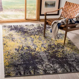SAFAVIEH Monaco Aftina Abstract Grey Area Rug