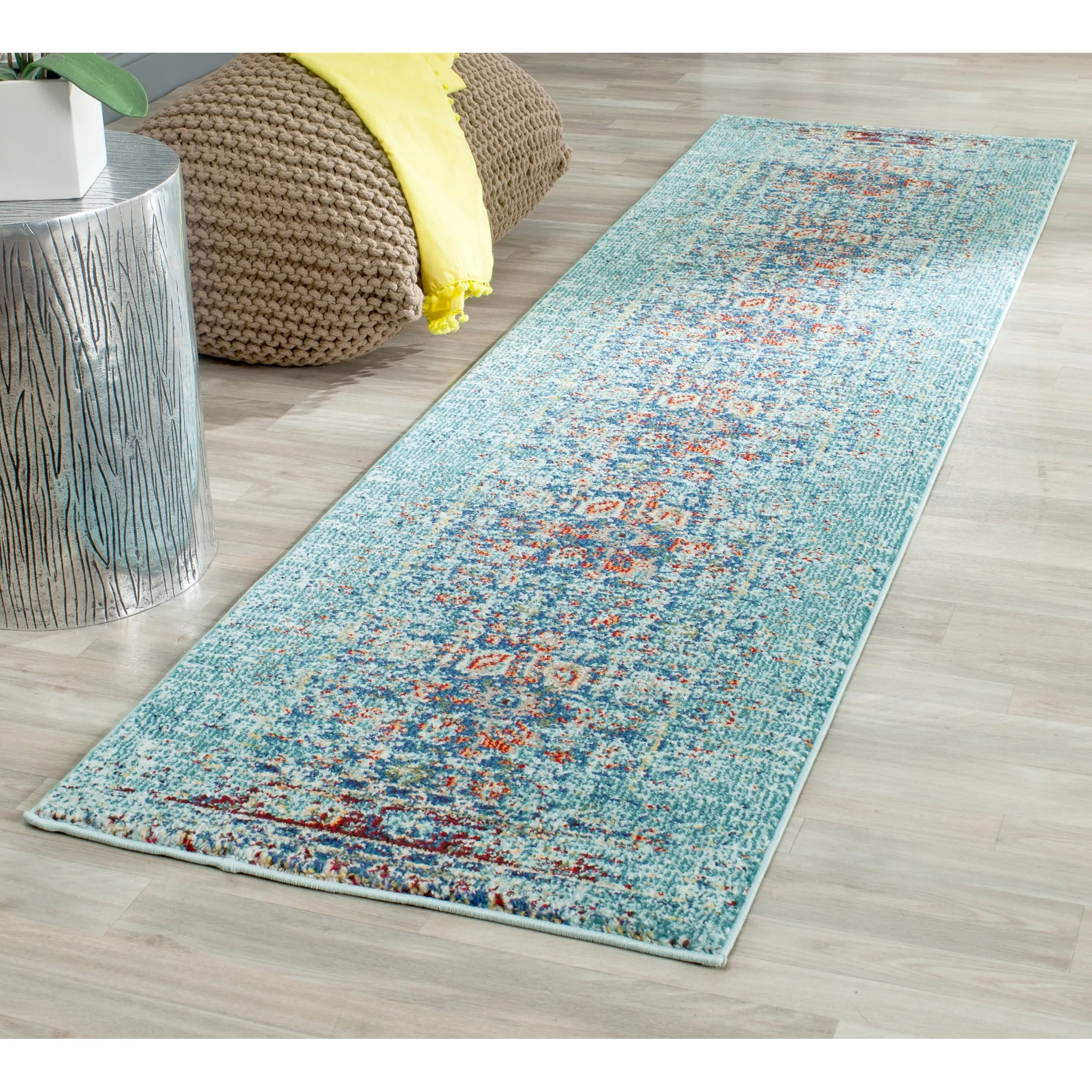 SAFAVIEH Monaco Katty Boho Rug - Blue/Multi - 2' 2 x 8'