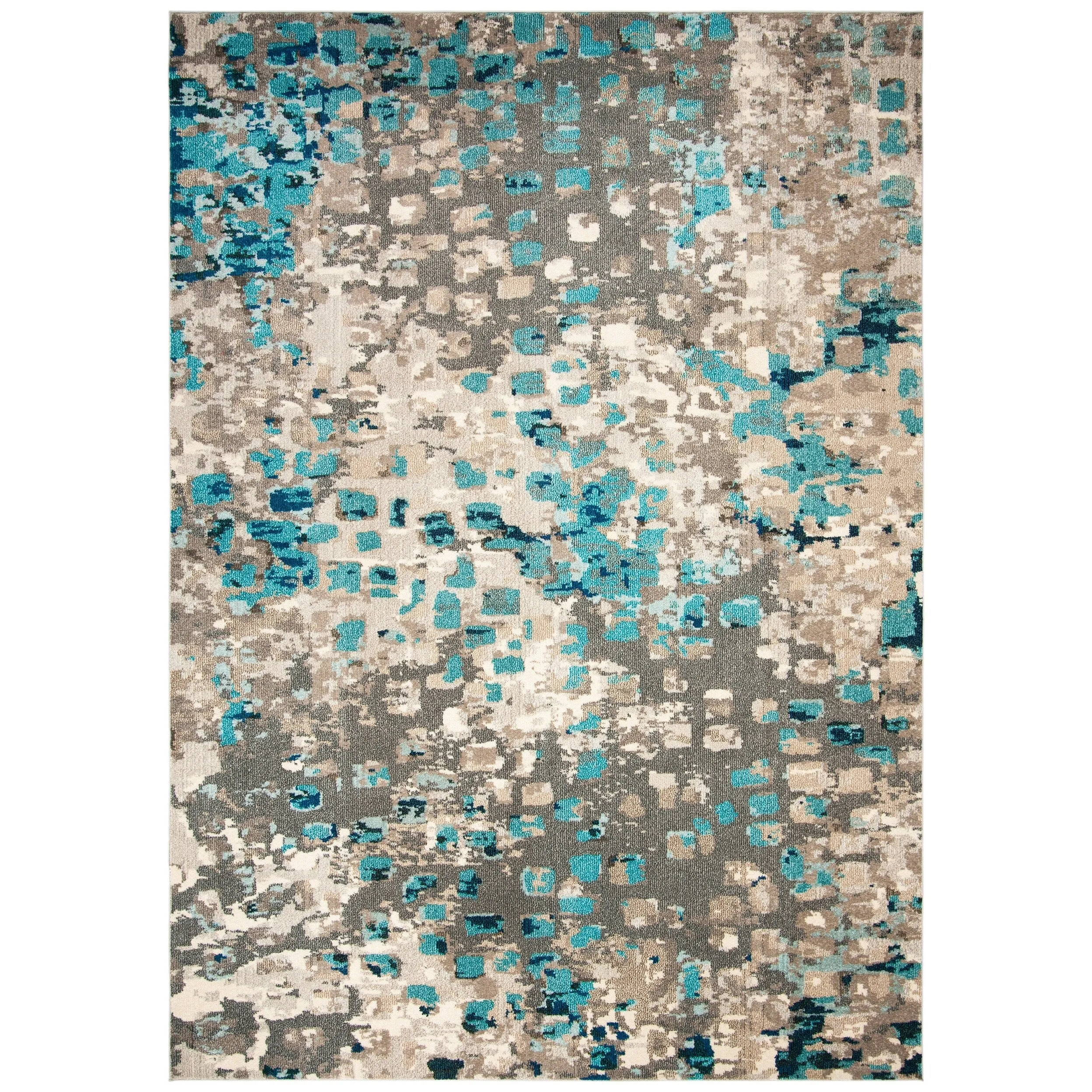SAFAVIEH Monaco Shiloh Boho Abstract Modern Watercolor Area Rug - Grey/Light Blue - 8' x 11'
