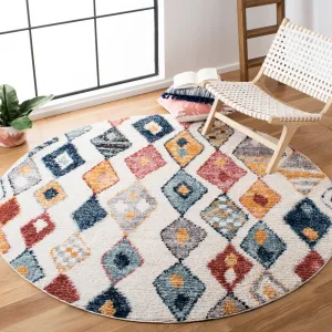 SAFAVIEH Morocco Bohemian & Eclectic Vlasta Tribal Cream/Multi Polyester Rug