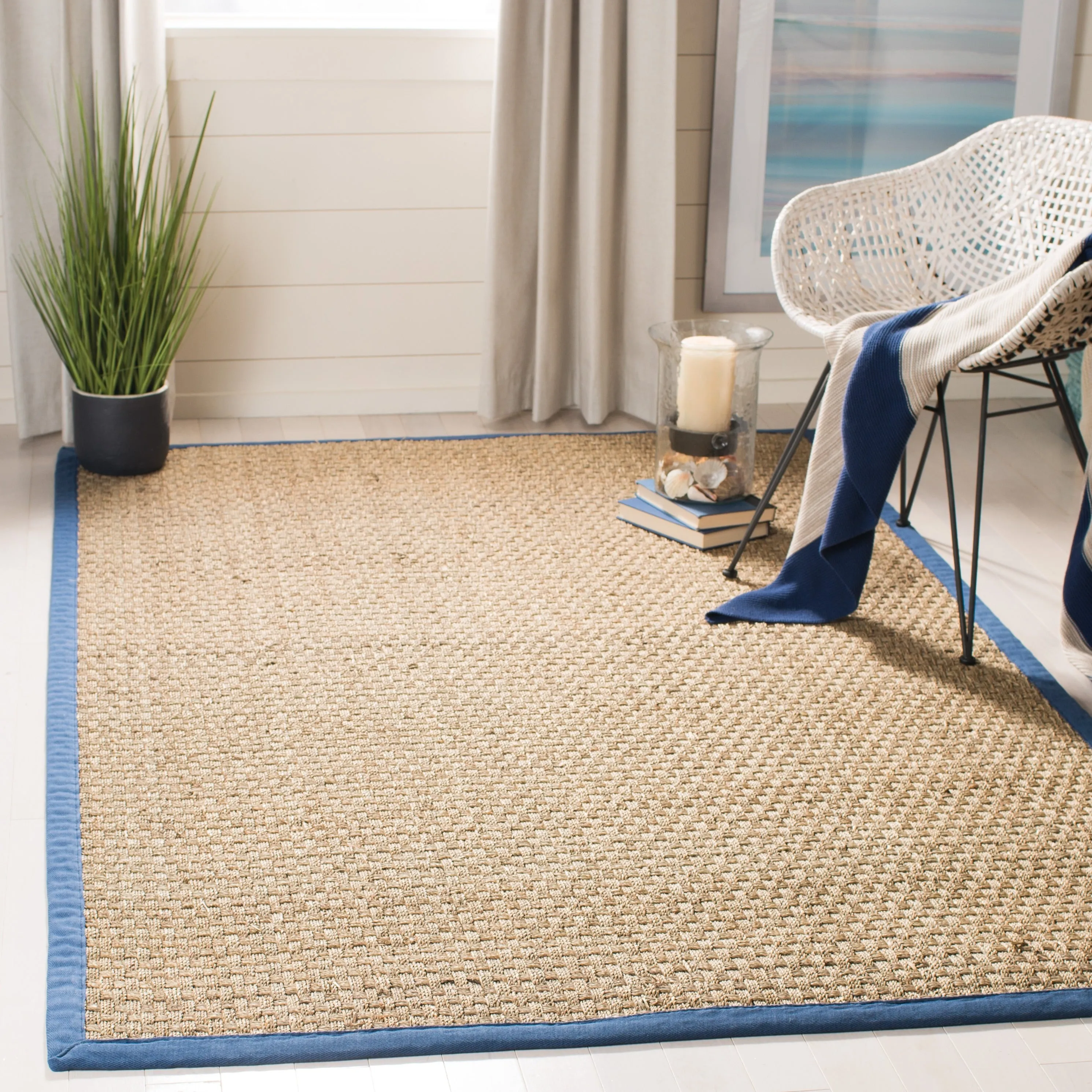 SAFAVIEH Natural Fiber Zymryd Basketweave Seagrass Rug