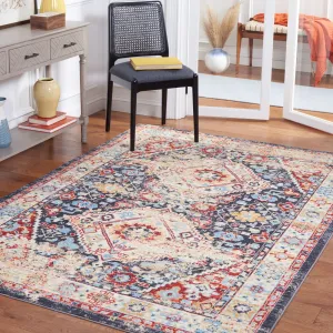 SAFAVIEH Riviera Machine Washable Slip Resistant Vertie Oriental Rug