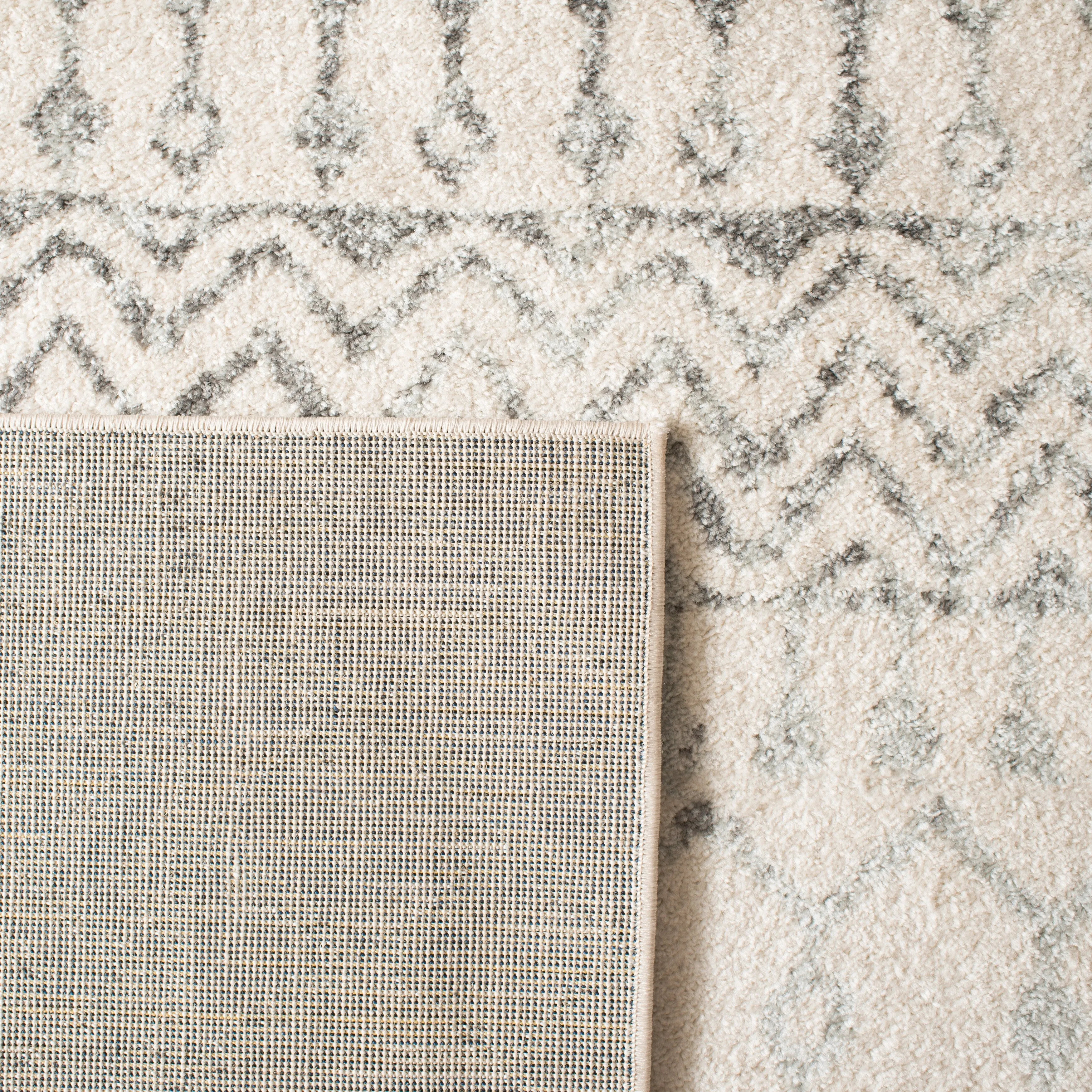 SAFAVIEH Tulum Lelya Moroccan Boho Tribal Rug - Ivory/Grey - 2' x 13'