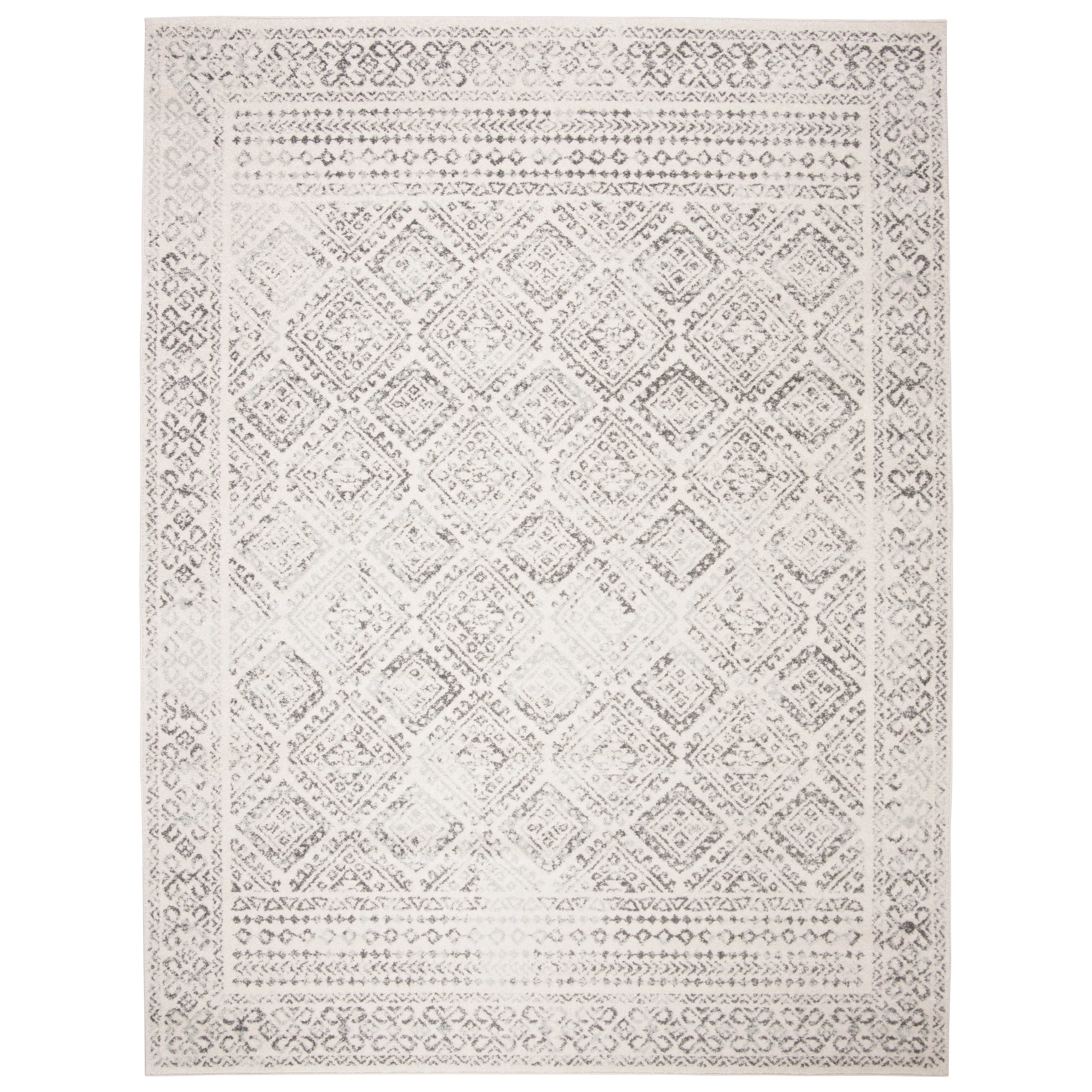 SAFAVIEH Tulum Yolonda Rustic Moroccan Boho Rug - Ivory/Grey - 10' x 13'
