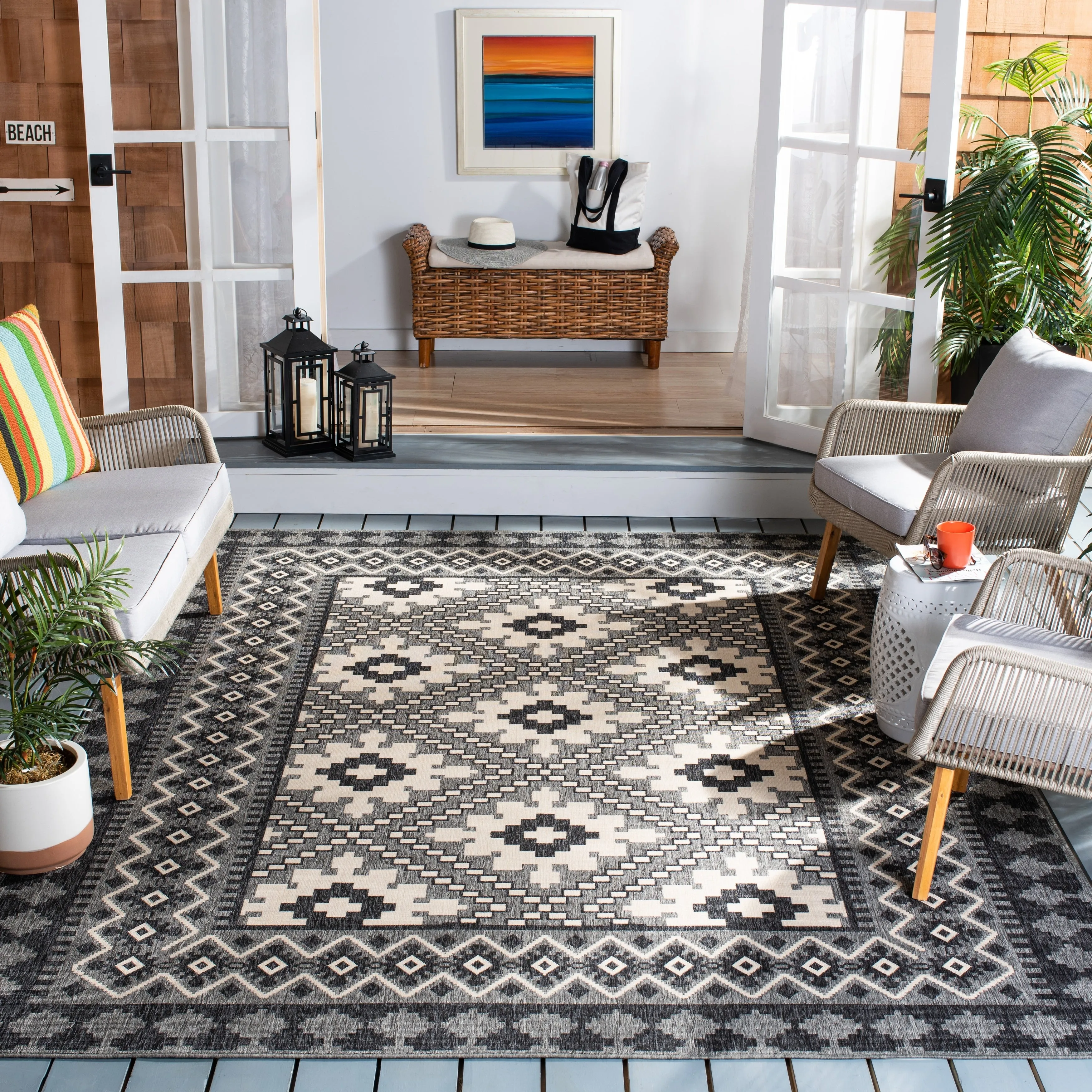 SAFAVIEH Veranda Rita Indoor/ Outdoor Waterproof Patio Backyard Rug