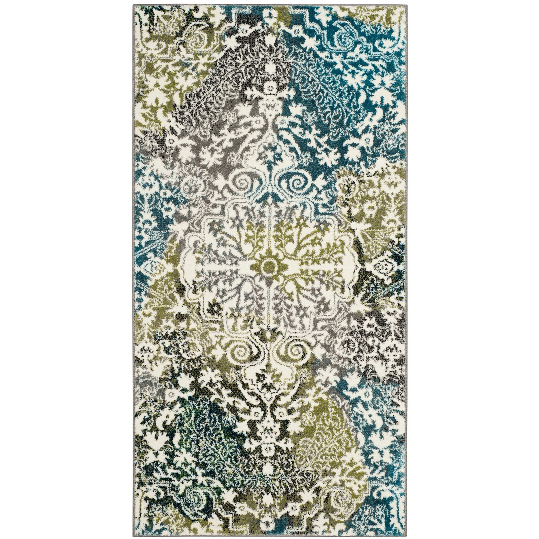 SAFAVIEH Watercolor Alani Modern Abstract Medallion Rug