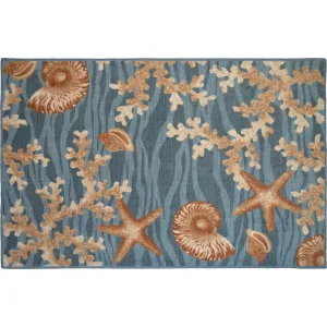 Seaside Beach Treasures Coastal Beach Rug
