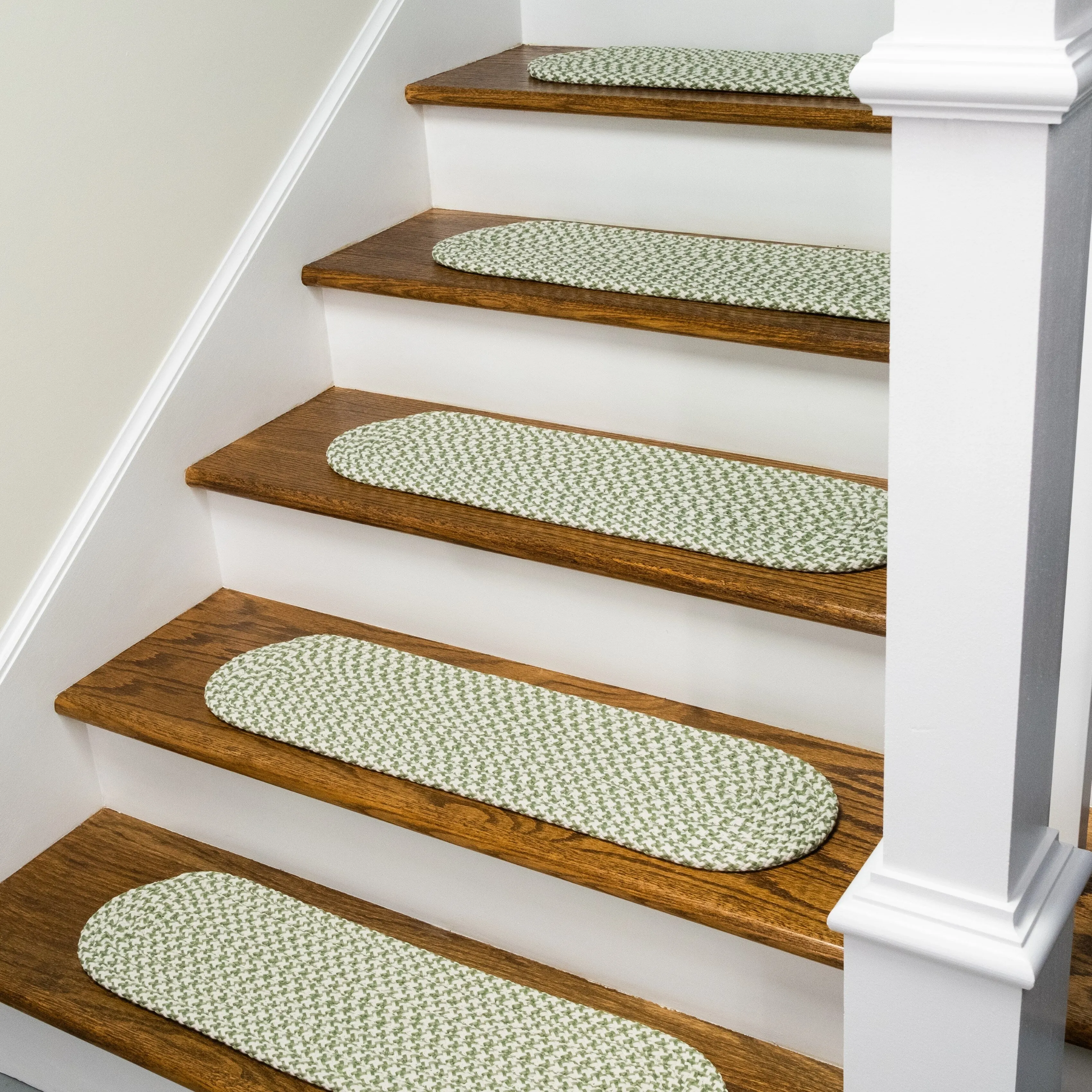 SET-13 Milton Houndstooth Tweed Braided Stair Treads