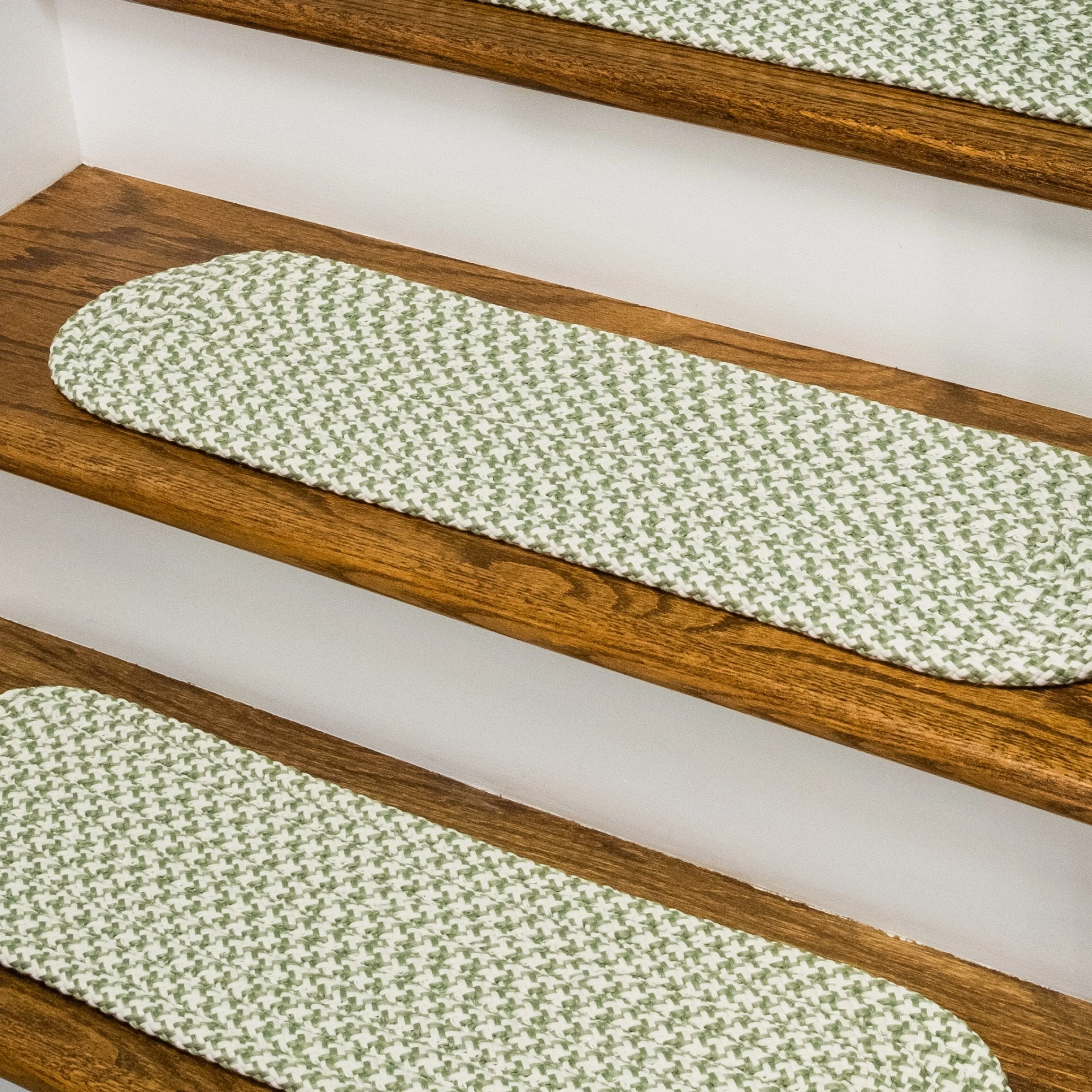 SET-13 Milton Houndstooth Tweed Braided Stair Treads