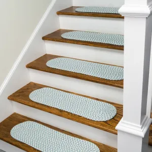SET-13 Milton Houndstooth Tweed Braided Stair Treads