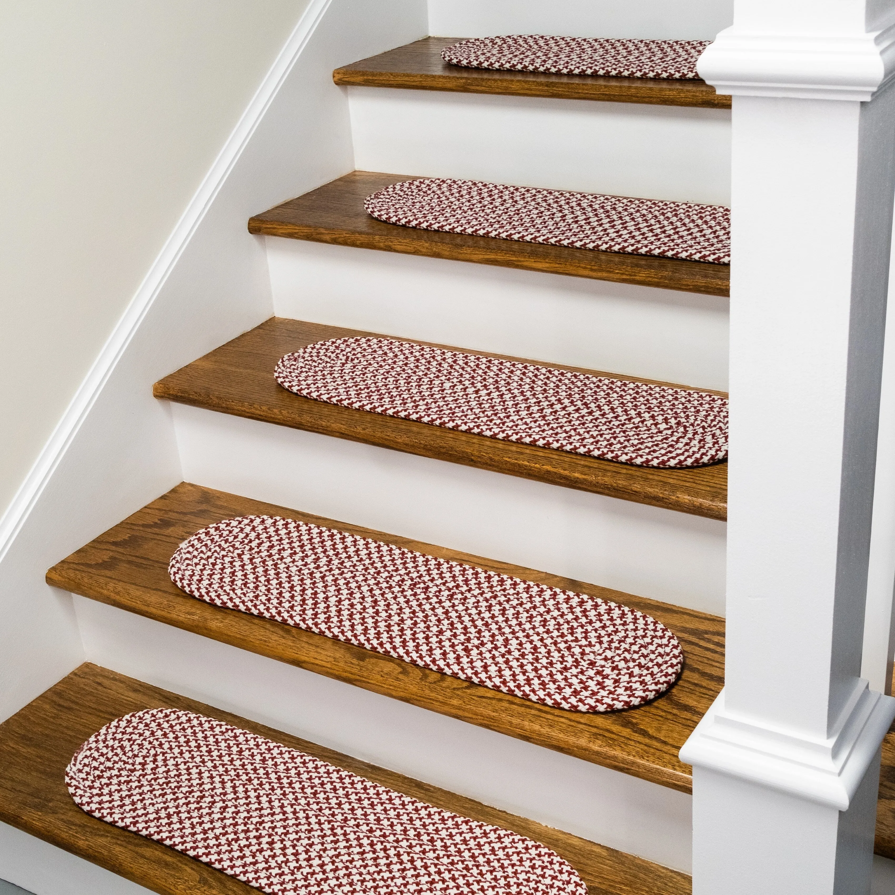 SET-13 Milton Houndstooth Tweed Braided Stair Treads