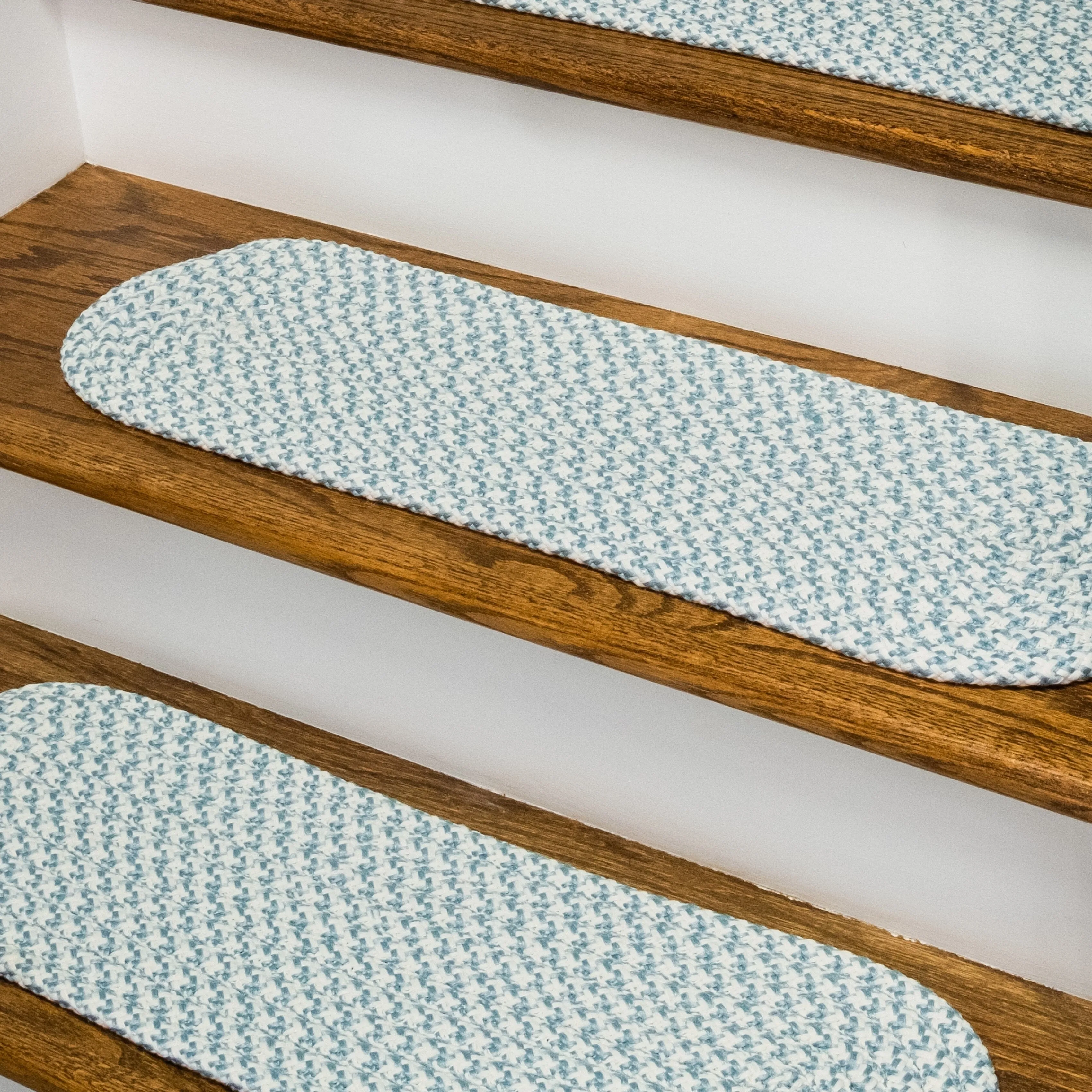 SET-13 Milton Houndstooth Tweed Braided Stair Treads