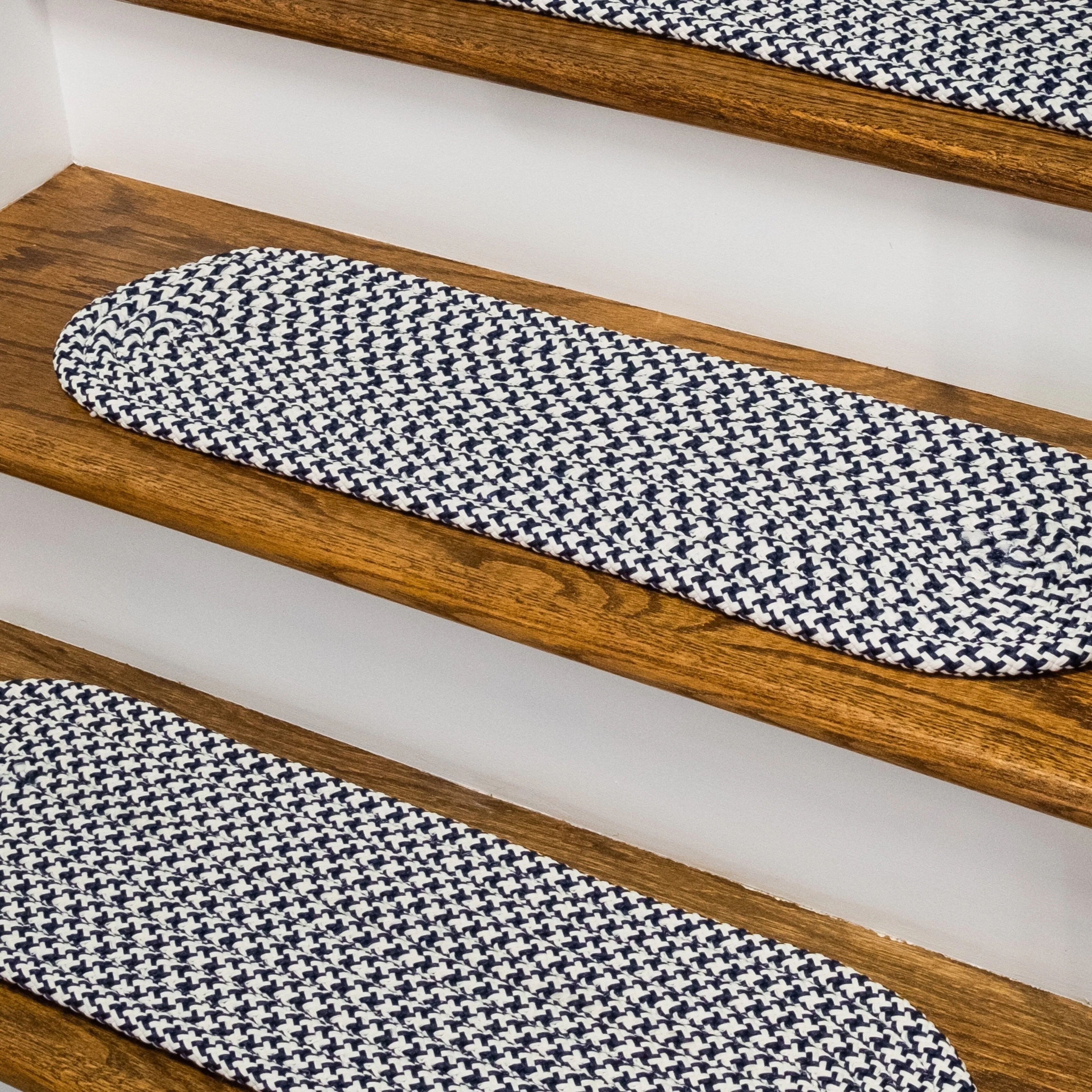 SET-13 Milton Houndstooth Tweed Braided Stair Treads
