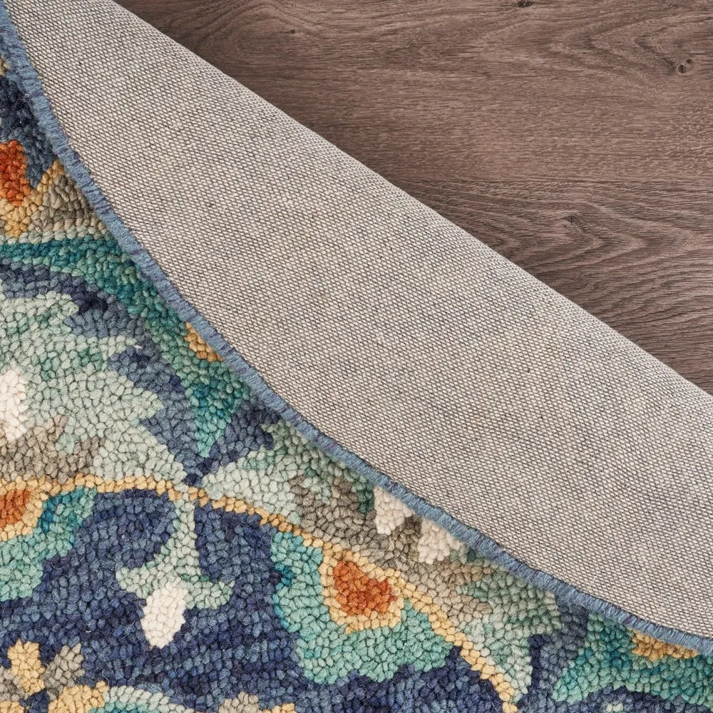 Sevita Hand Tufted Teal/ Blue Wool Rug
