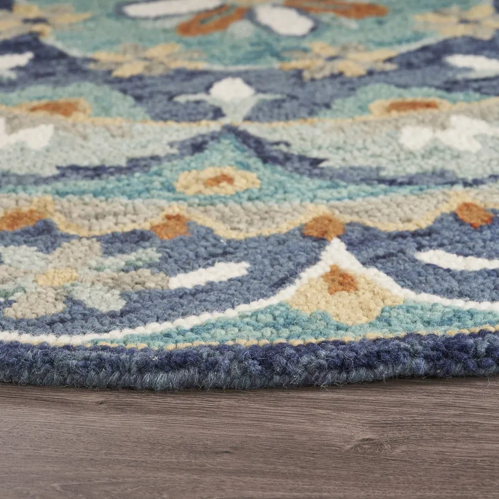 Sevita Hand Tufted Teal/ Blue Wool Rug