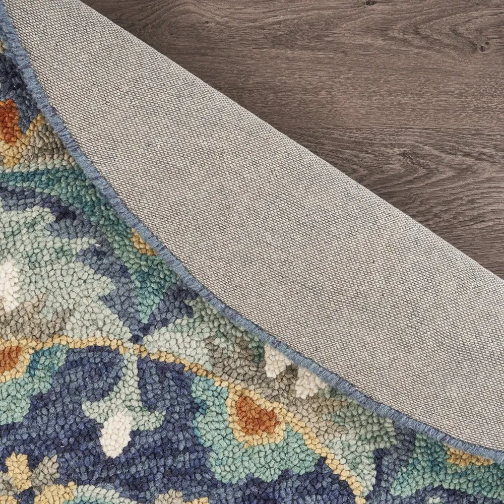Sevita Hand Tufted Teal/ Blue Wool Rug