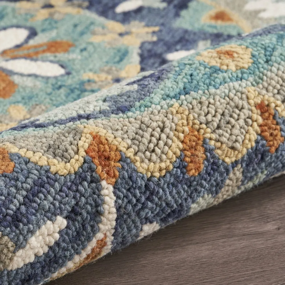 Sevita Hand Tufted Teal/ Blue Wool Rug
