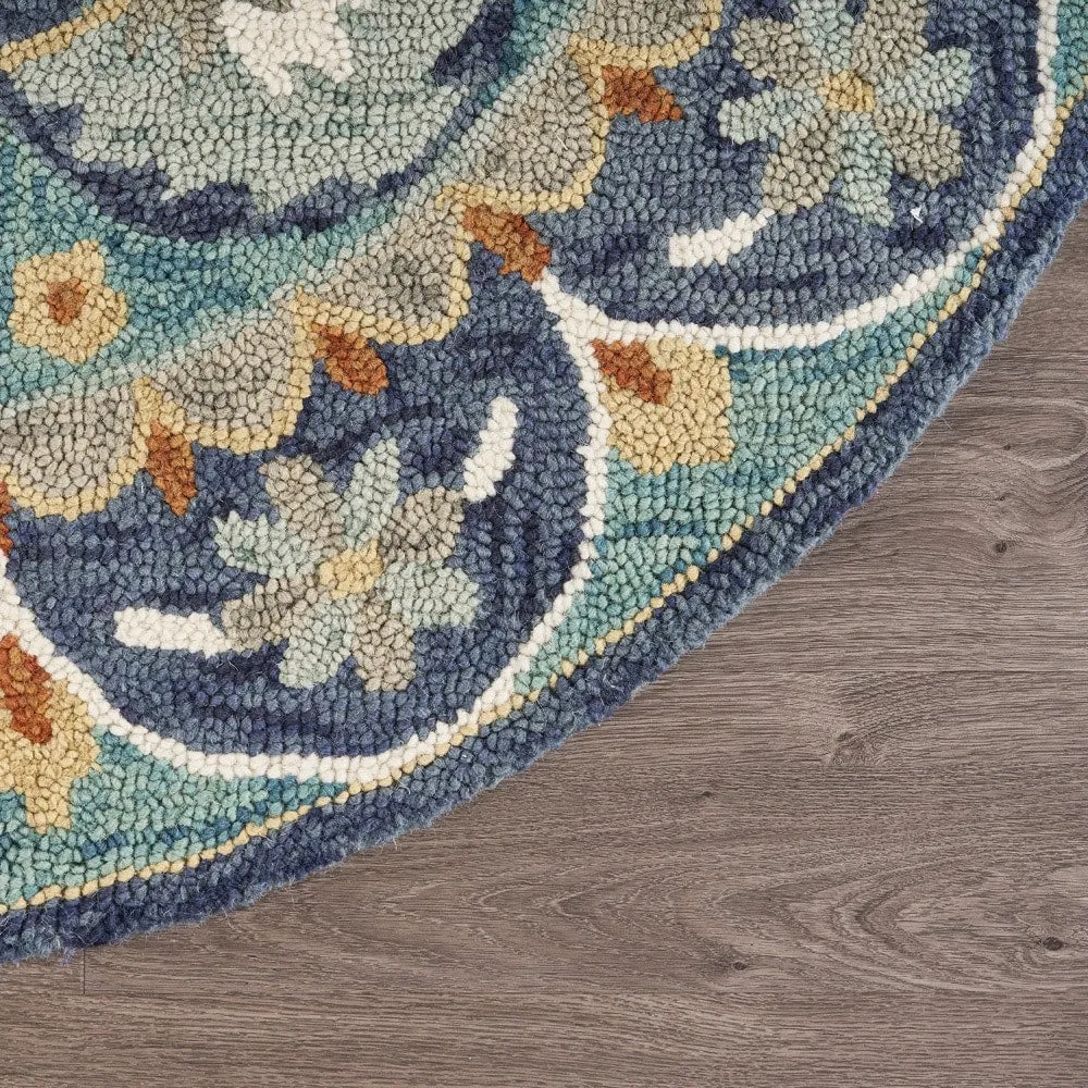 Sevita Hand Tufted Teal/ Blue Wool Rug
