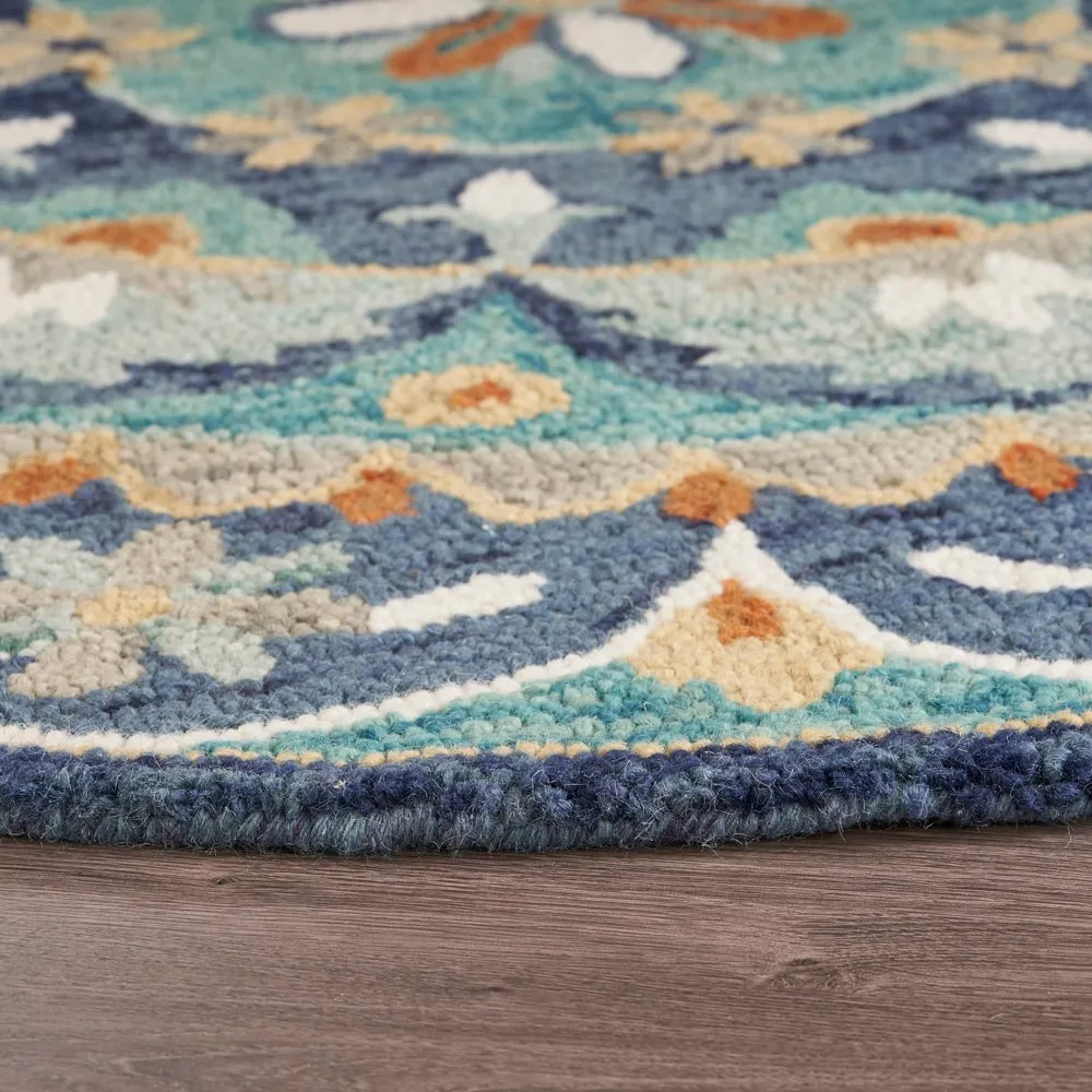 Sevita Hand Tufted Teal/ Blue Wool Rug