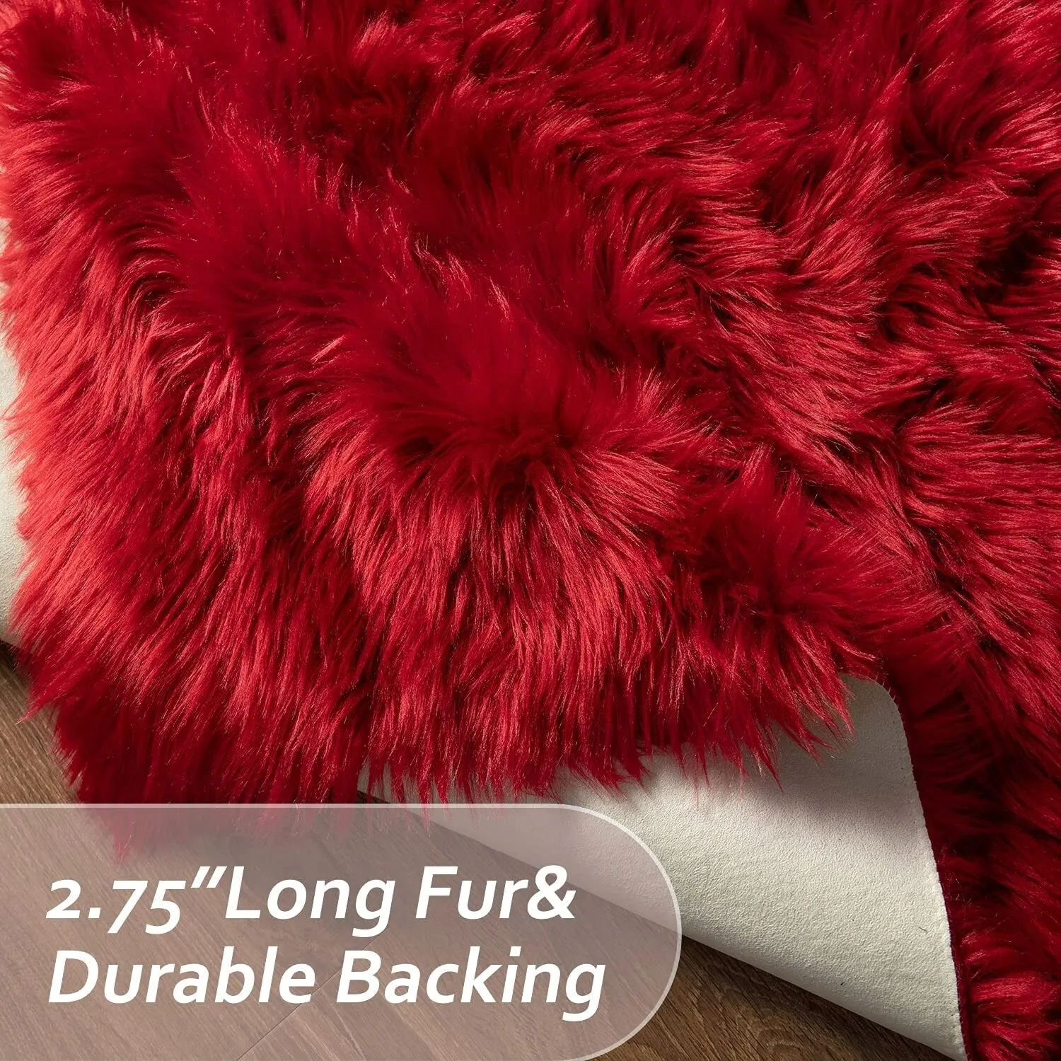 Shaggy Faux Fur Sheepskin Area Rug Super Soft Home Decor Carpet