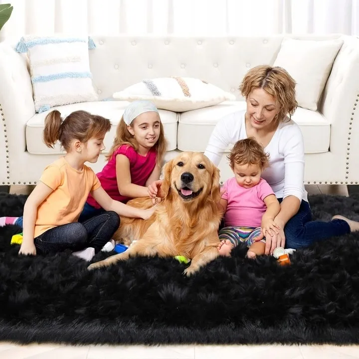 Shaggy Faux Fur Sheepskin Area Rug Super Soft Home Decor Carpet