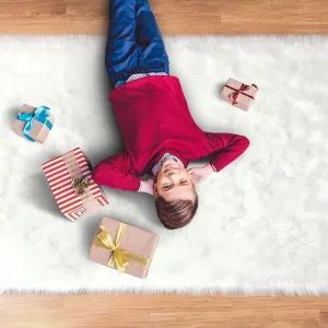Shaggy Faux Fur Sheepskin Area Rug Super Soft Home Decor Carpet