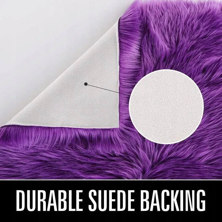 Shaggy Faux Fur Sheepskin Area Rug Super Soft Home Decor Carpet