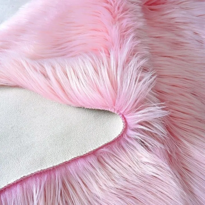 Shaggy Faux Fur Sheepskin Area Rug Super Soft Home Decor Carpet