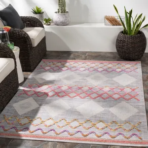 Sigrette Indoor/ Outdoor Southwestern Stripe Area Rug
