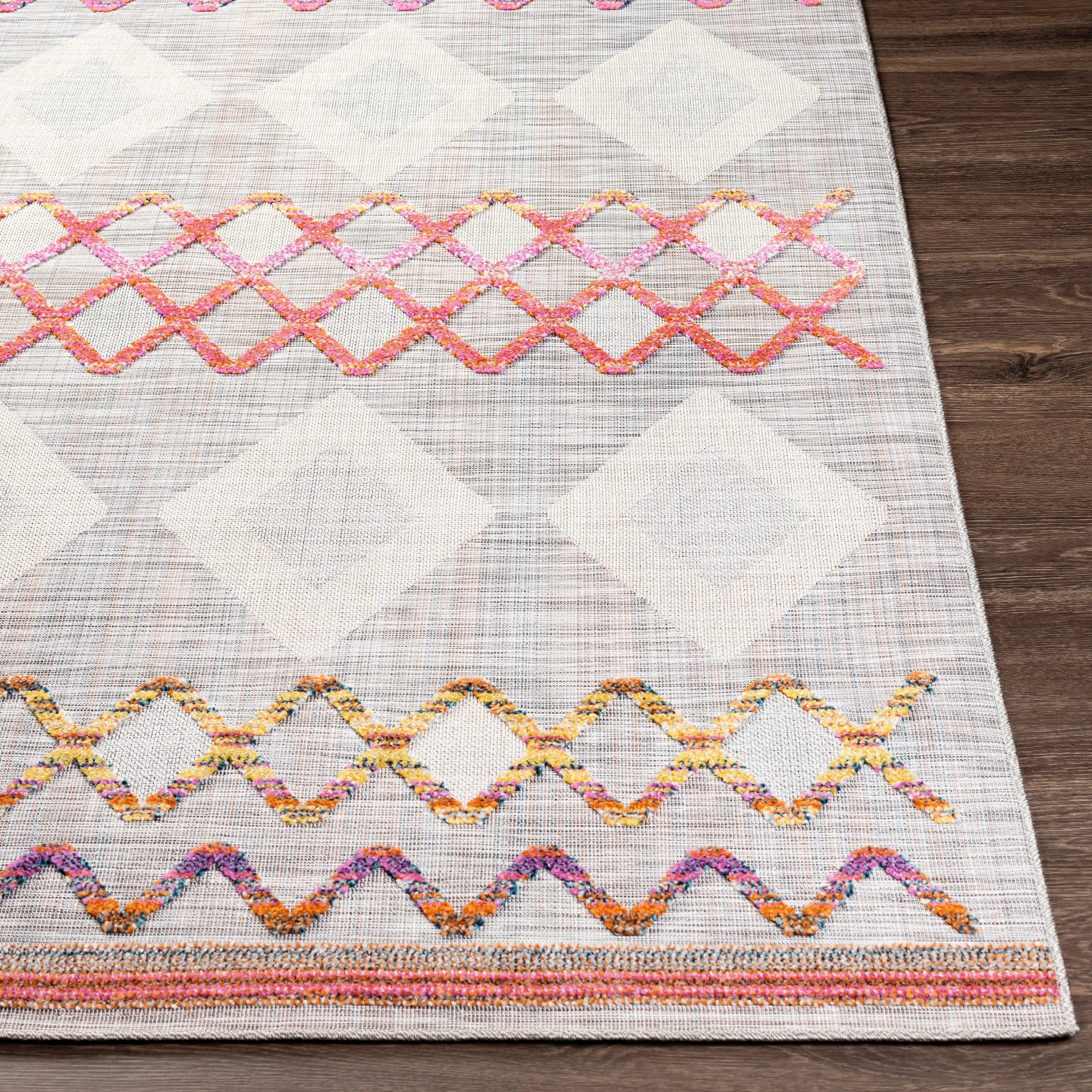 Sigrette Indoor/ Outdoor Southwestern Stripe Area Rug