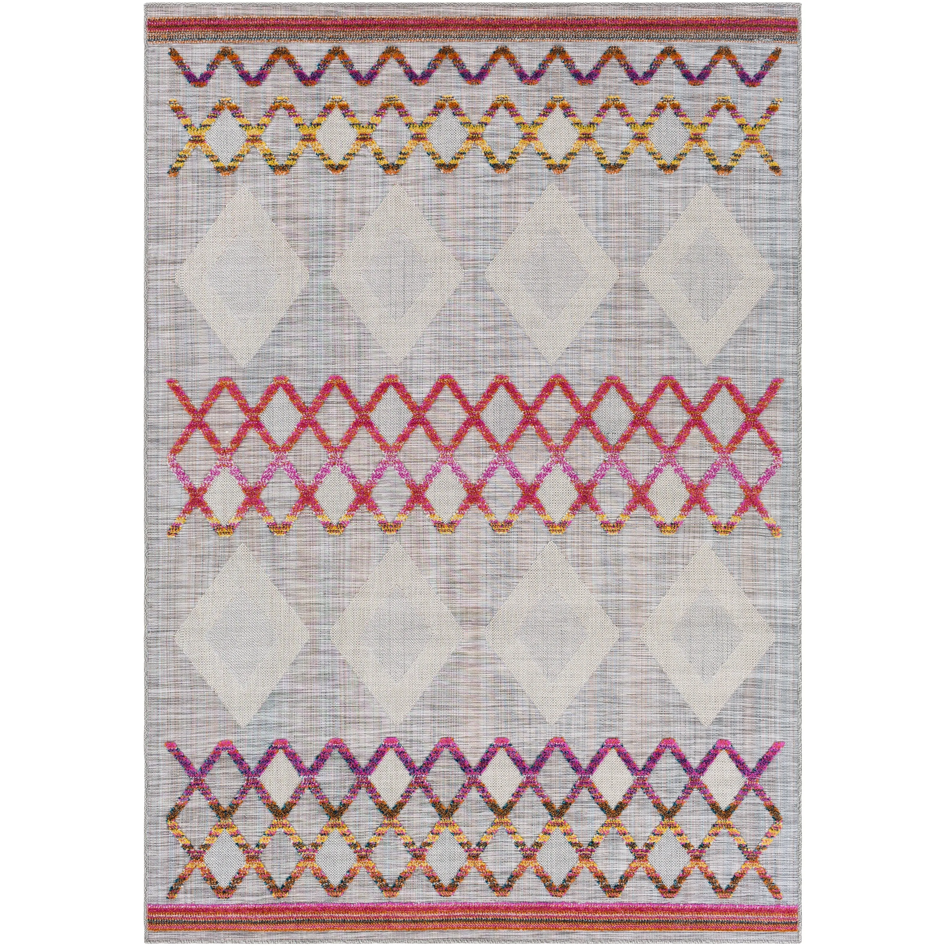Sigrette Indoor/ Outdoor Southwestern Stripe Area Rug