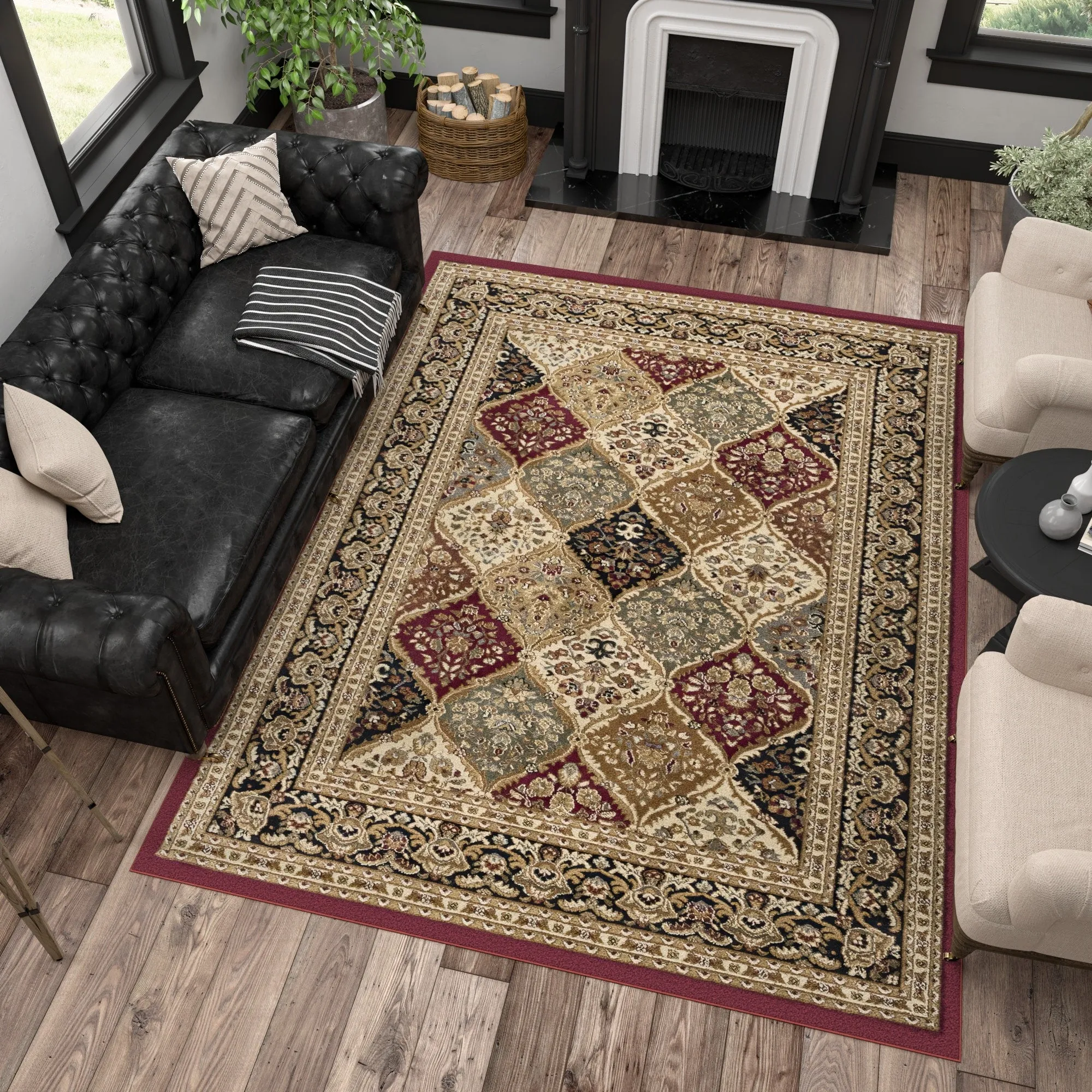 Soho Traditional Floral Indoor Area Rug