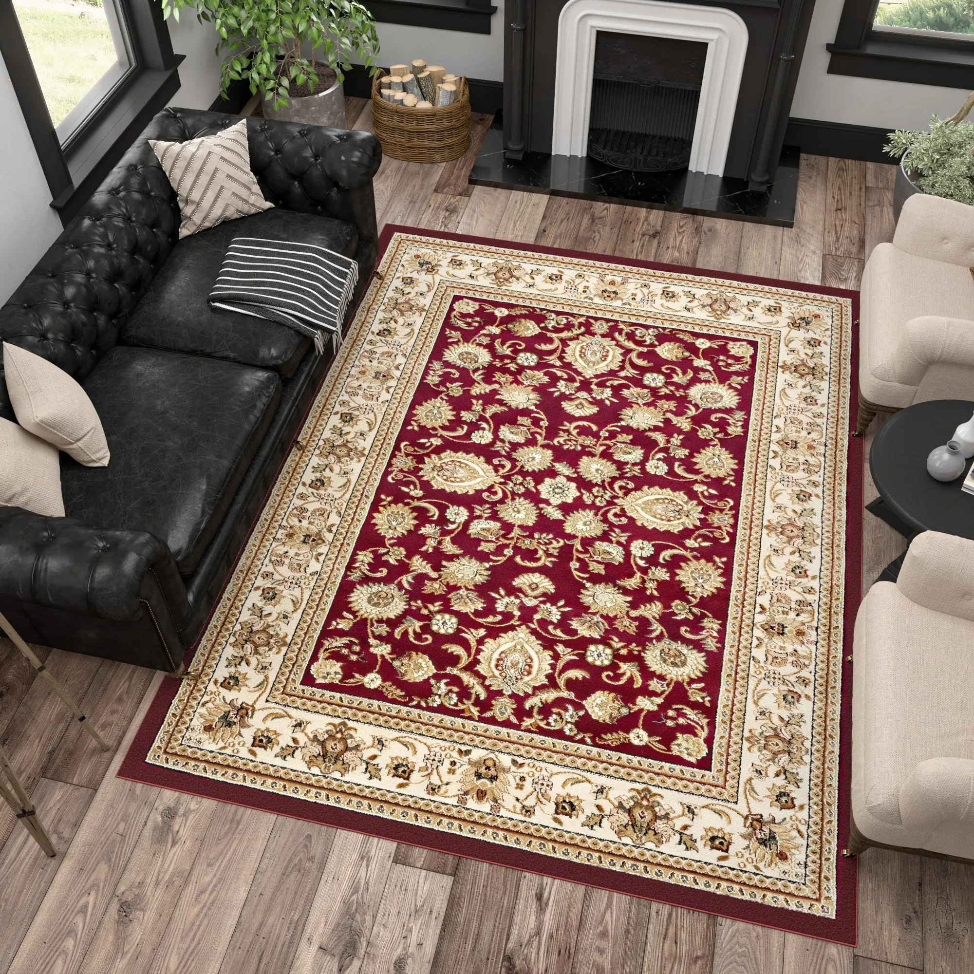 Soho Traditional Floral Oriental Indoor Area Rug