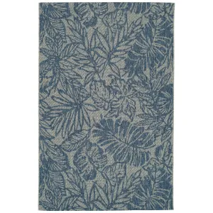 Soleri Navy Machine-Made Indoor/Outdoor Flatweave Area Rug