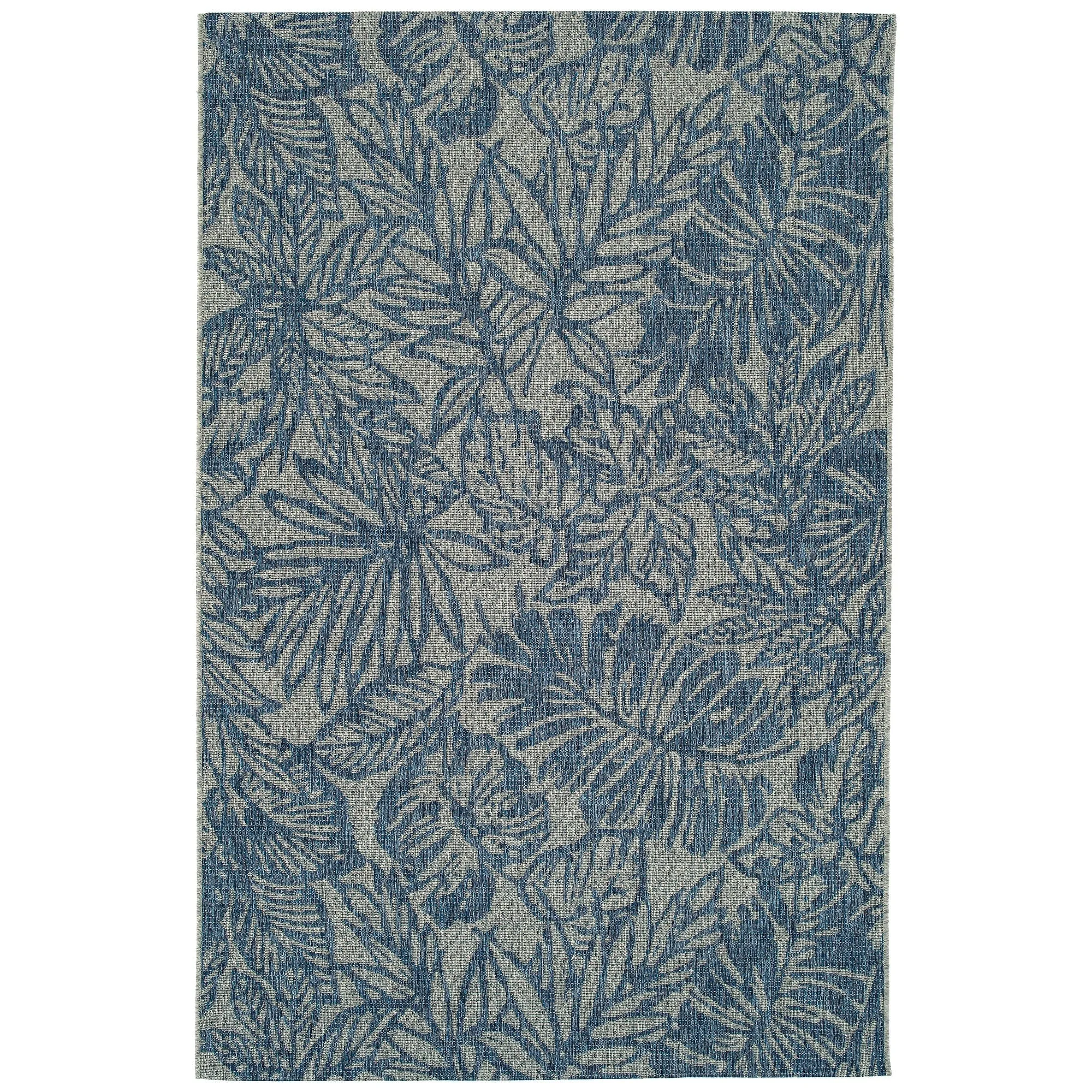 Soleri Navy Machine-Made Indoor/Outdoor Flatweave Area Rug